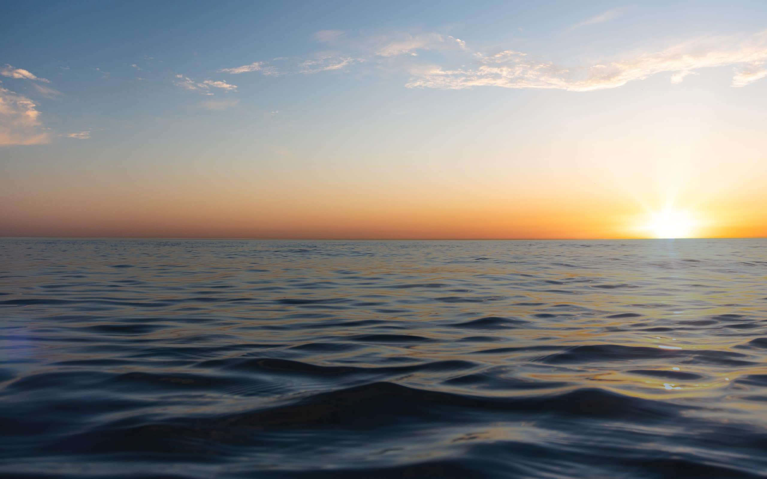 Sunrise over water