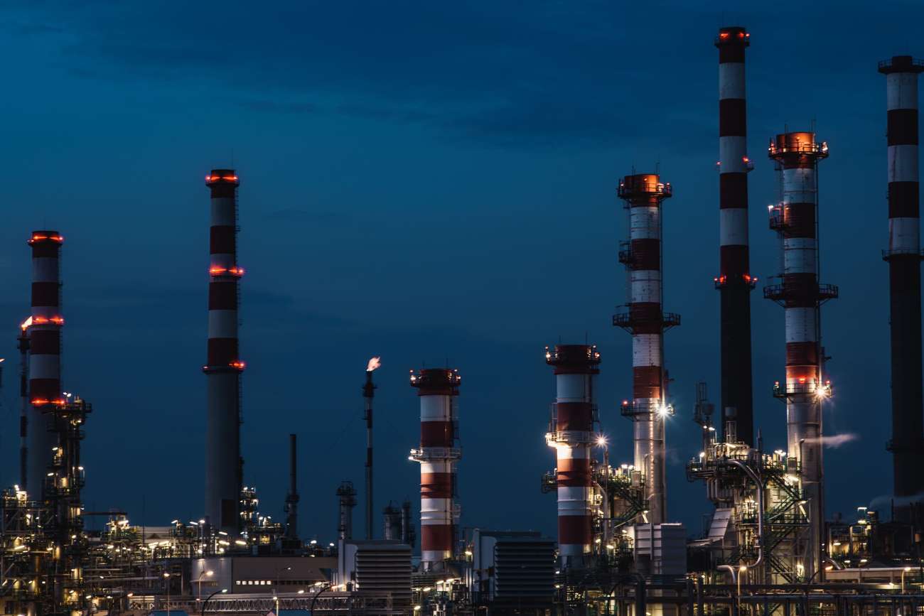 Cooling towers in the night