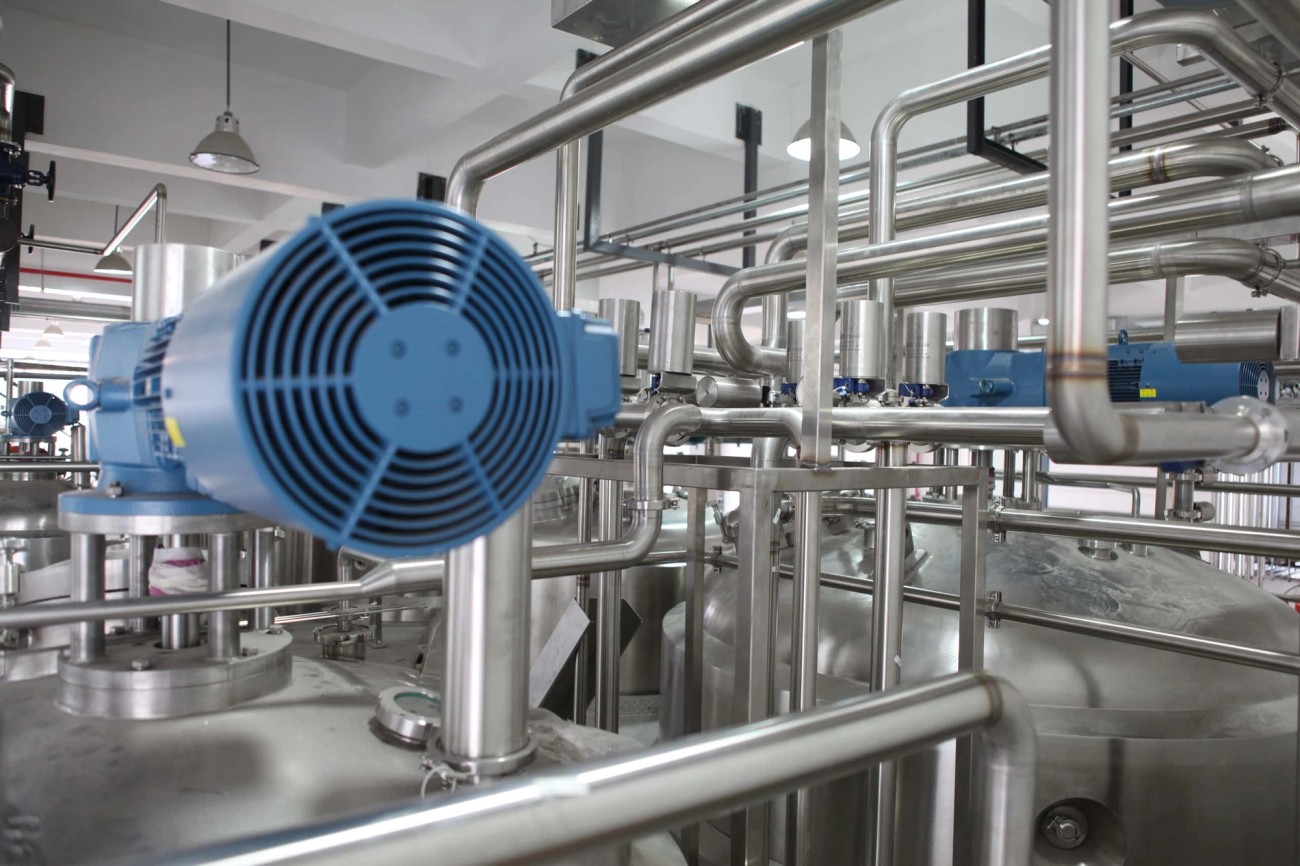 Pipes within a industrial facility