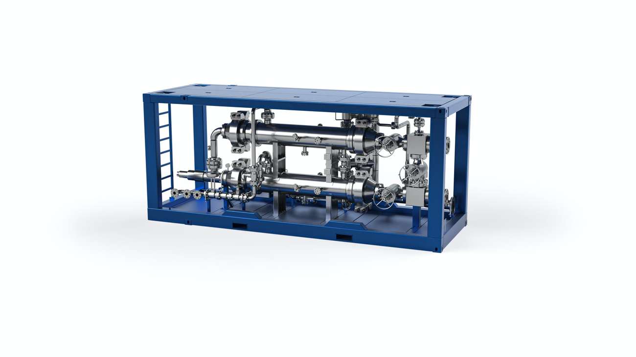 render of a piece of machinery for well testing