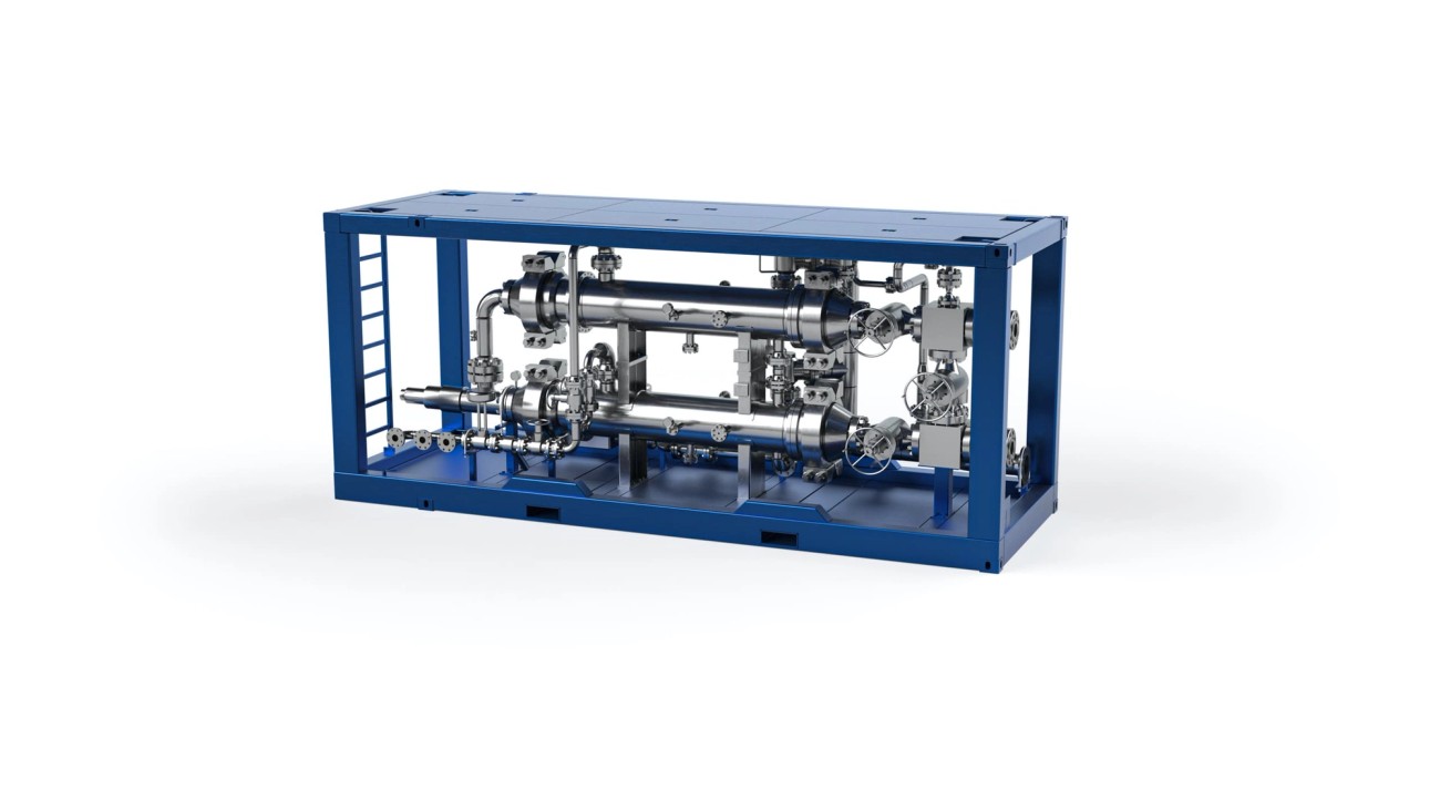 render of a piece of machinery for well testing