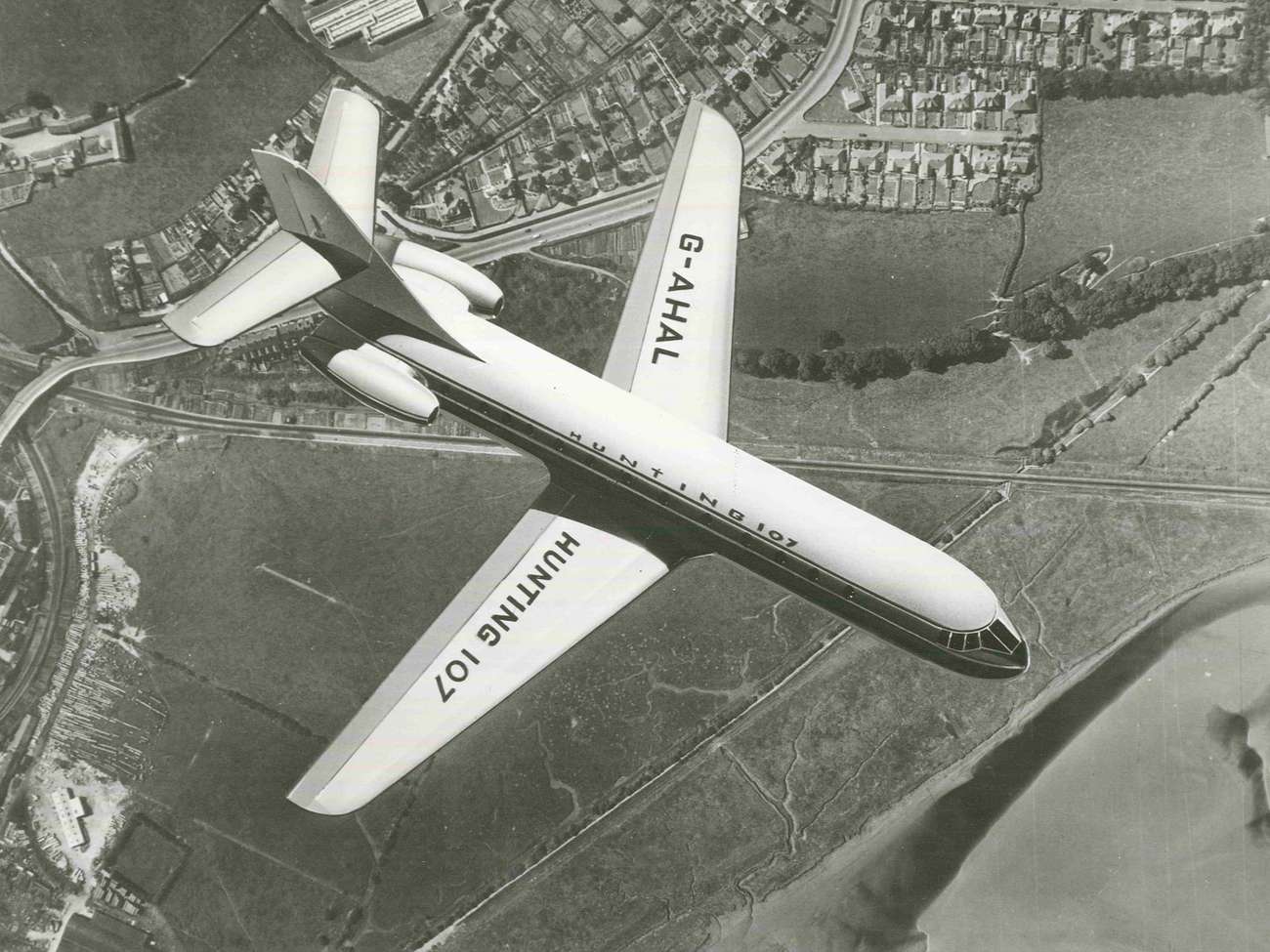 Aeroplane flying over Hunting owned land