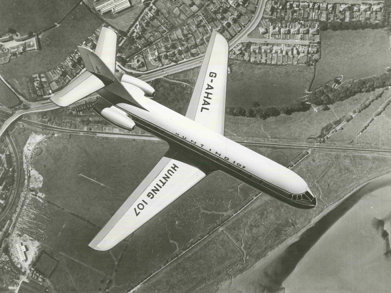 Aeroplane flying over Hunting owned land