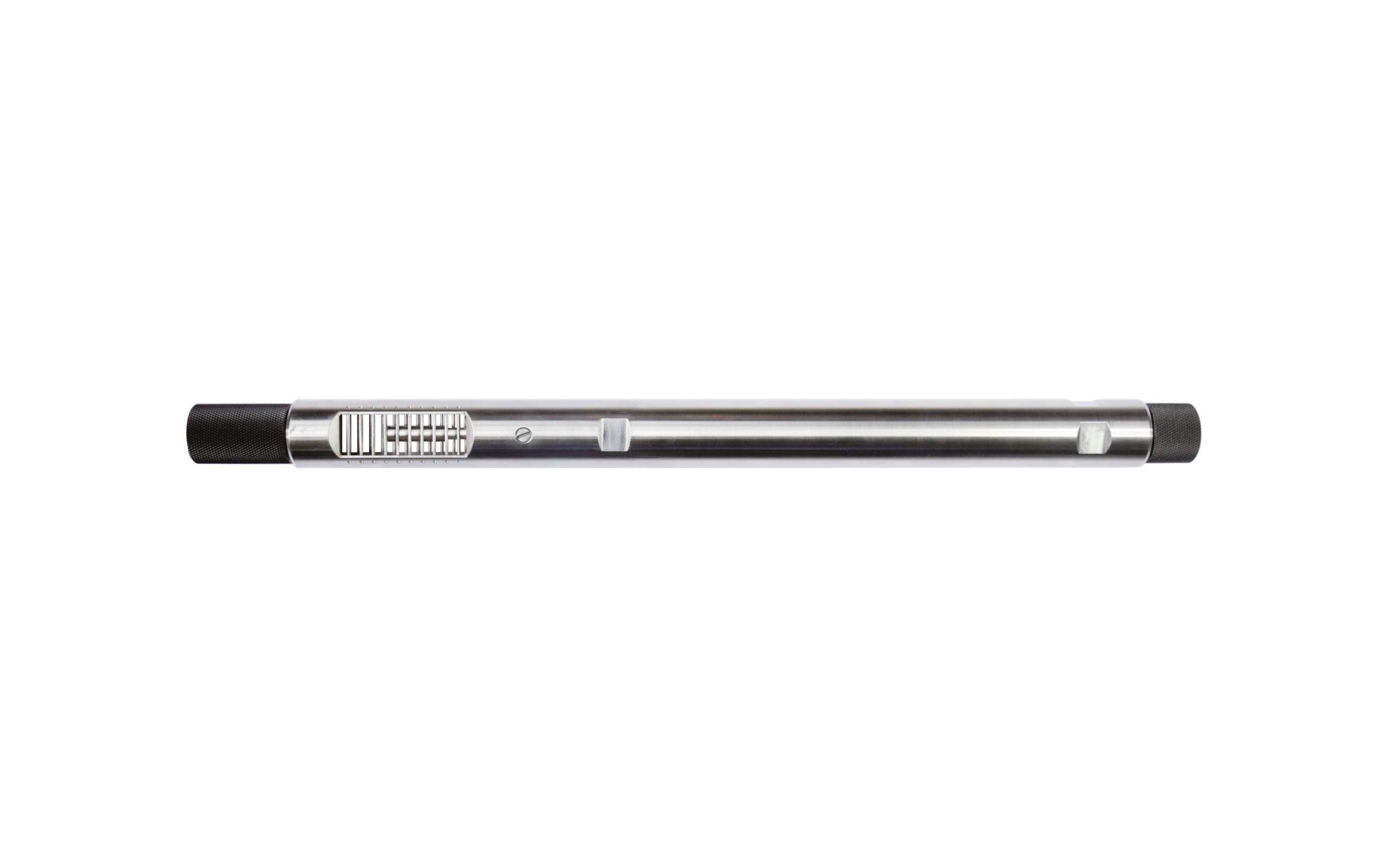 Tuning fork density - long metal tube with black ends