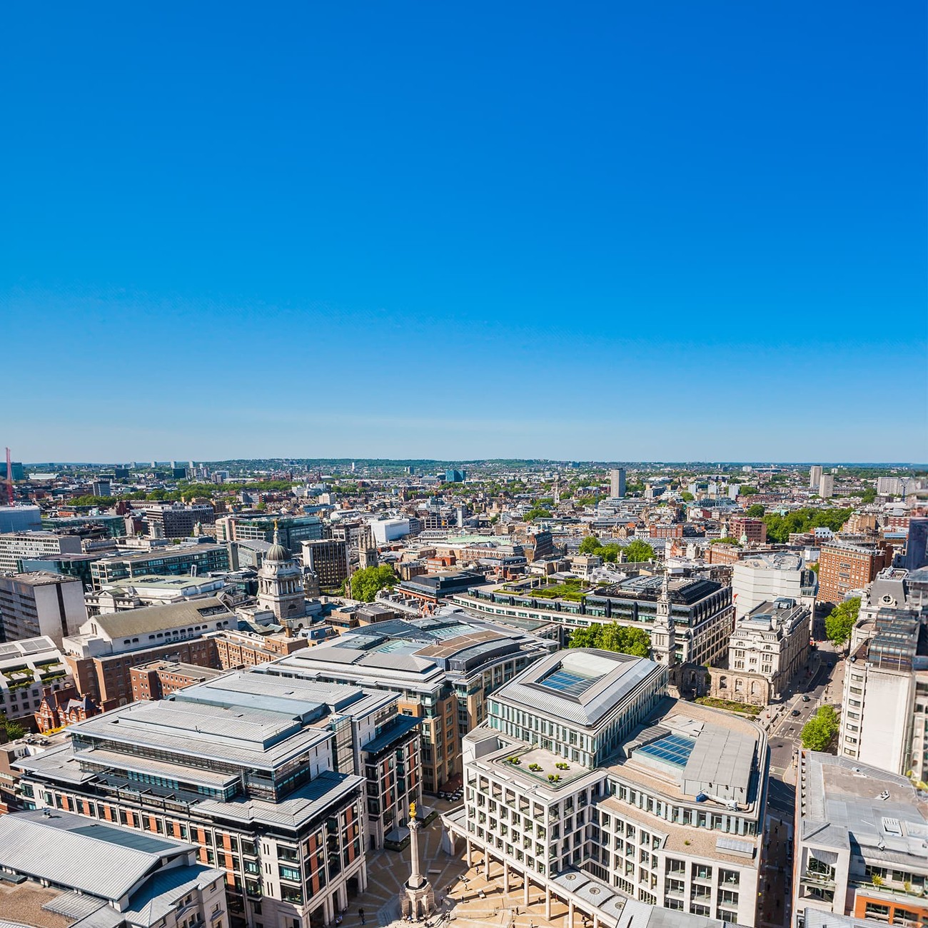 Birdseye view of London skyline