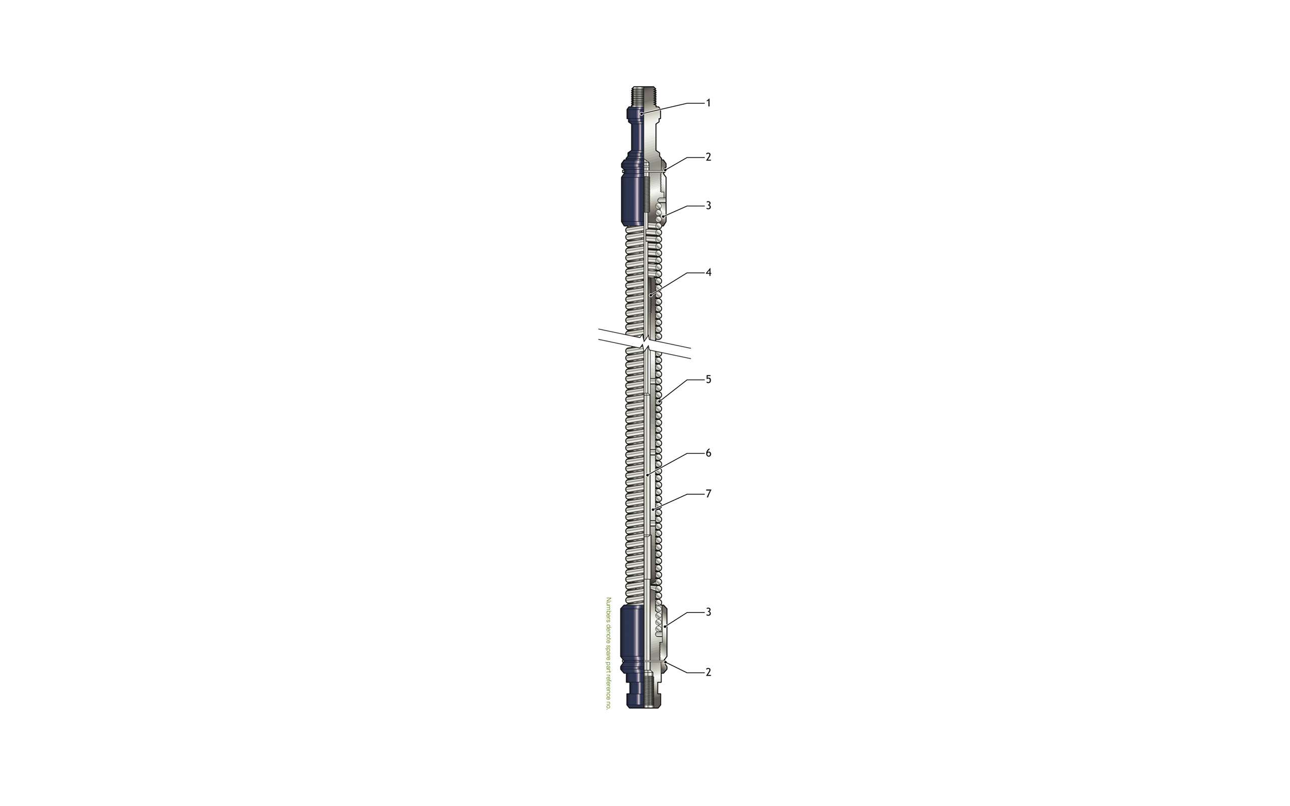 Technical drawing sectioned view