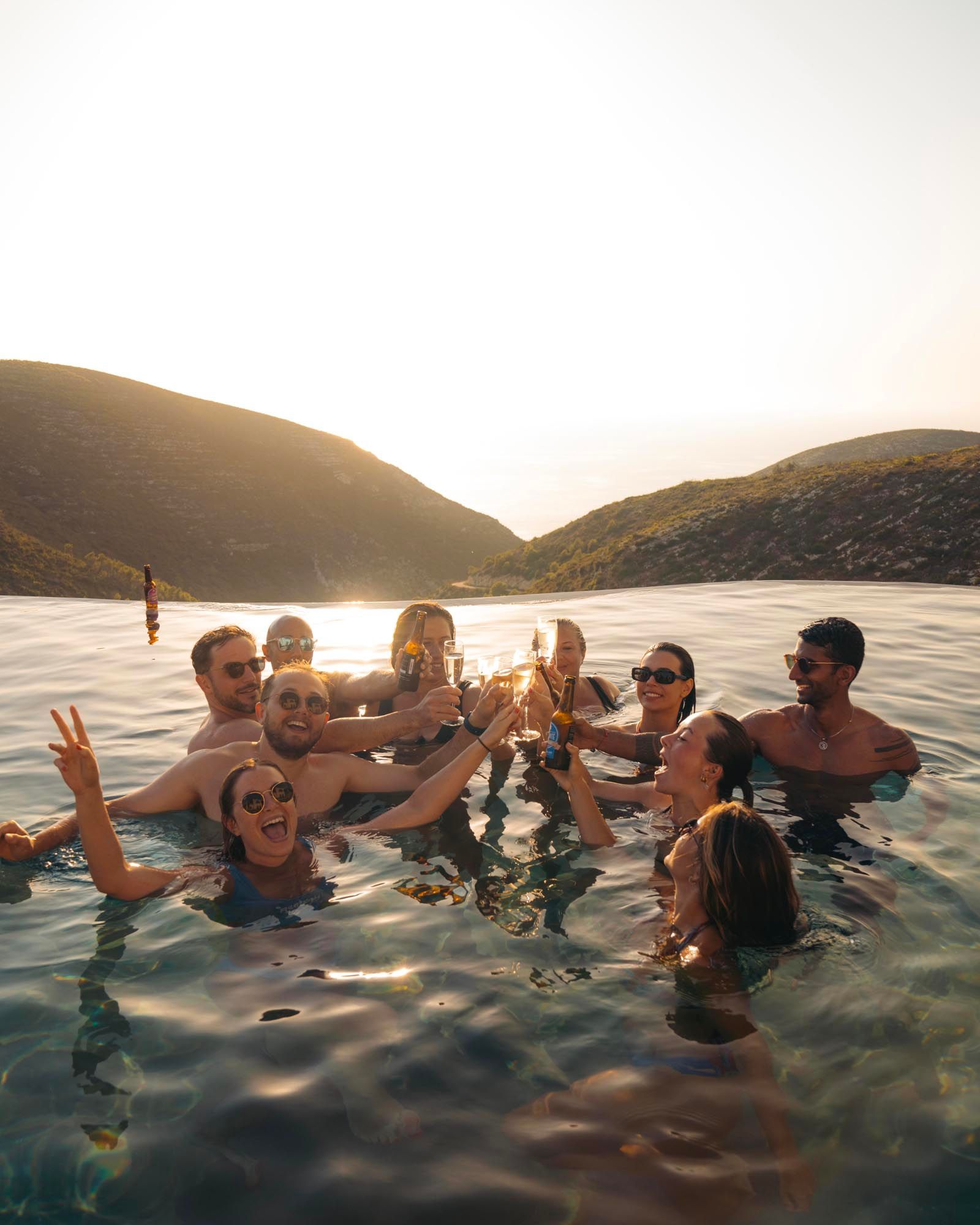 Like-minded group of travellers at Salt Escapes