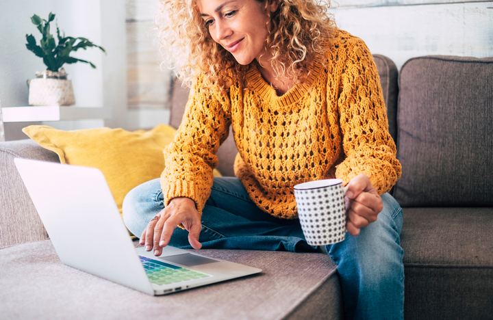 Entrepreneur creating her e-commerce website
