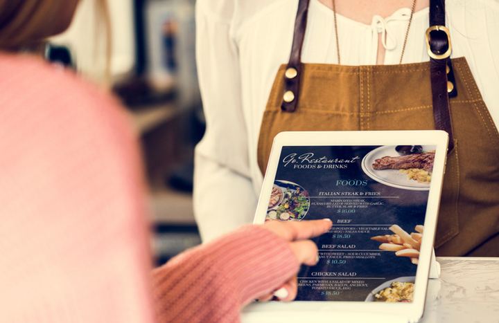 A restaurant's digital menu