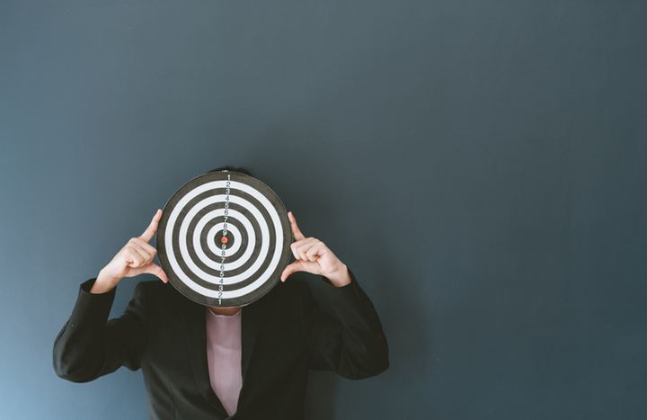 Man with a target