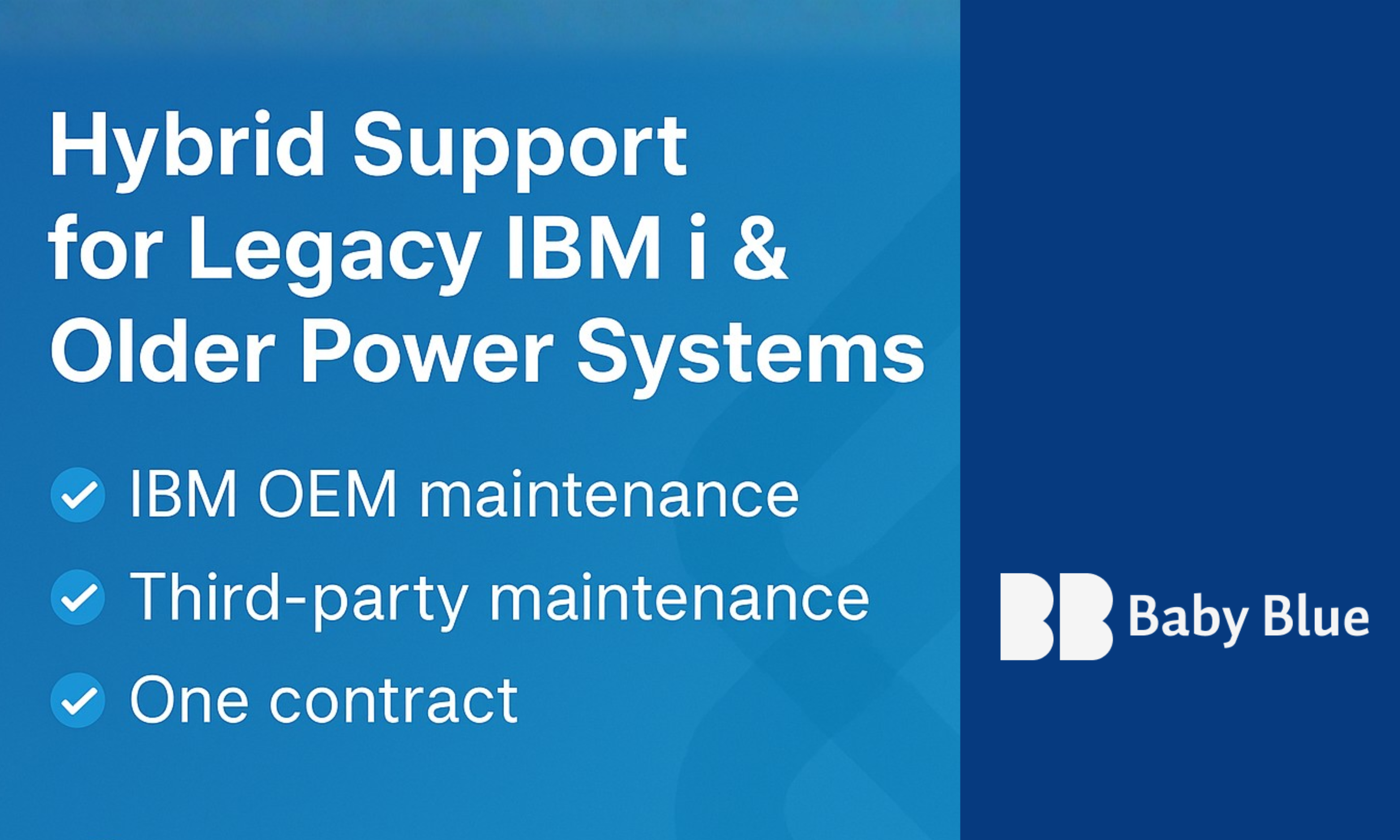 image for Still Running Legacy IBM iSeries? Baby Blue Can Support You