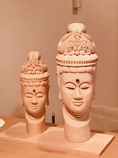 고객님의 작품: 불상 머리 기소 히노키 (기소 편백나무)