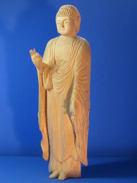 고객님의 조각 작품 아미타불상 기소 히노키 (기소 편백나무)