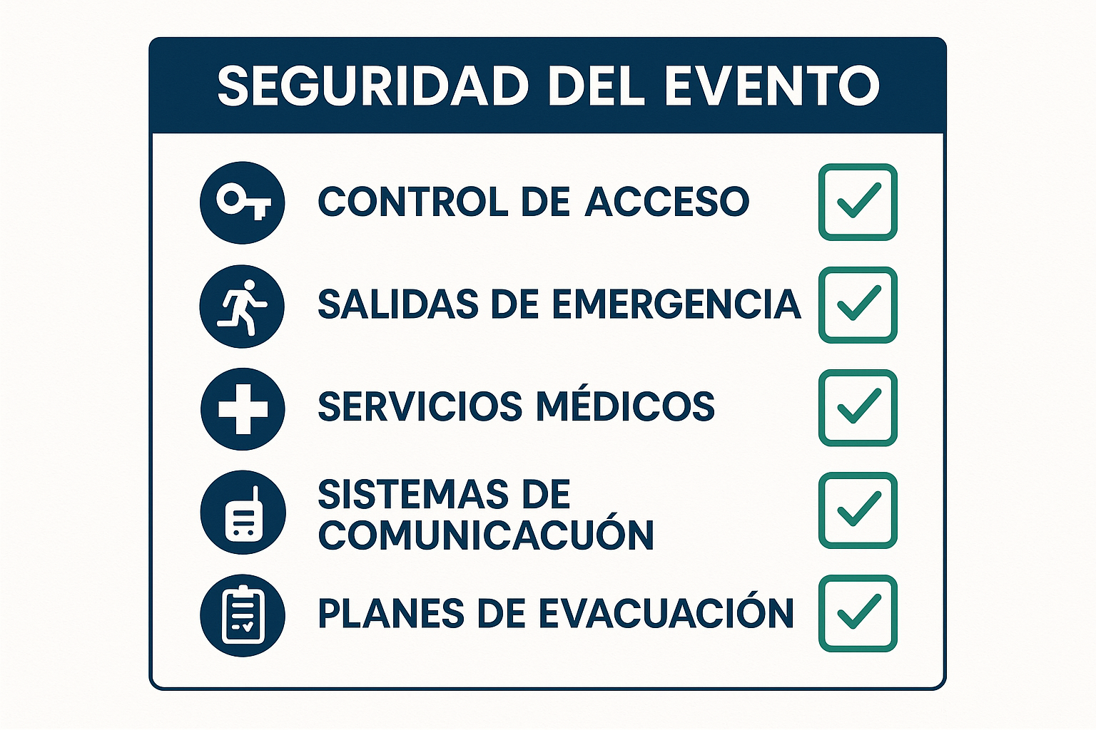 Planificación de seguridad para eventos: el checklist definitivo que no puede faltar