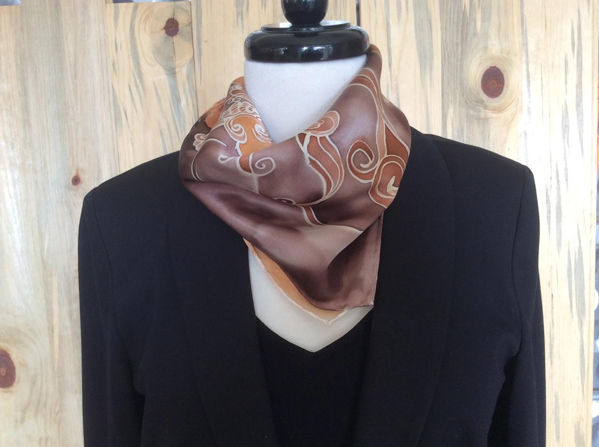 String Instruments Browns on Silk Satin — image 2