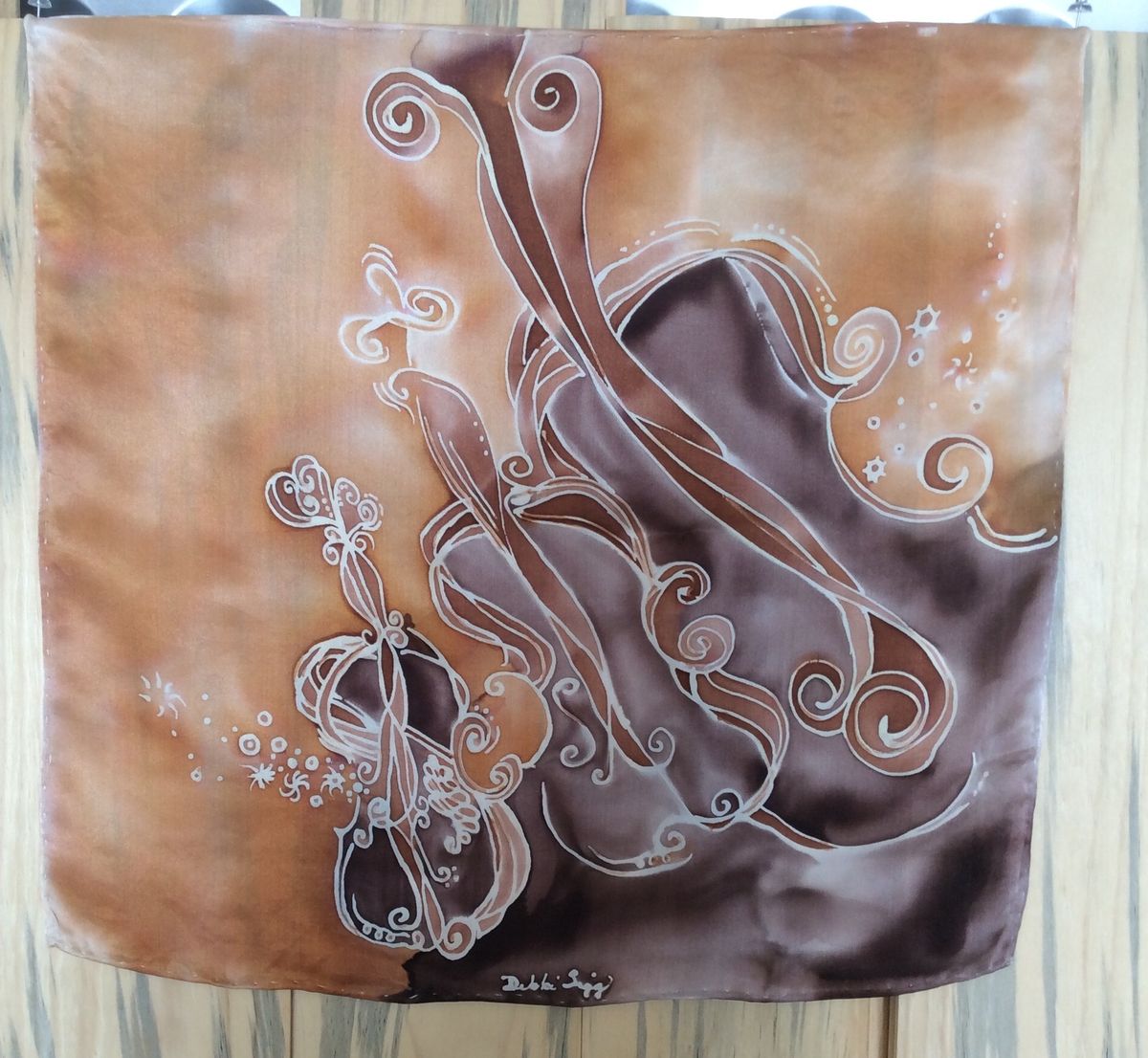 String Instruments Browns on Silk Satin — image 4