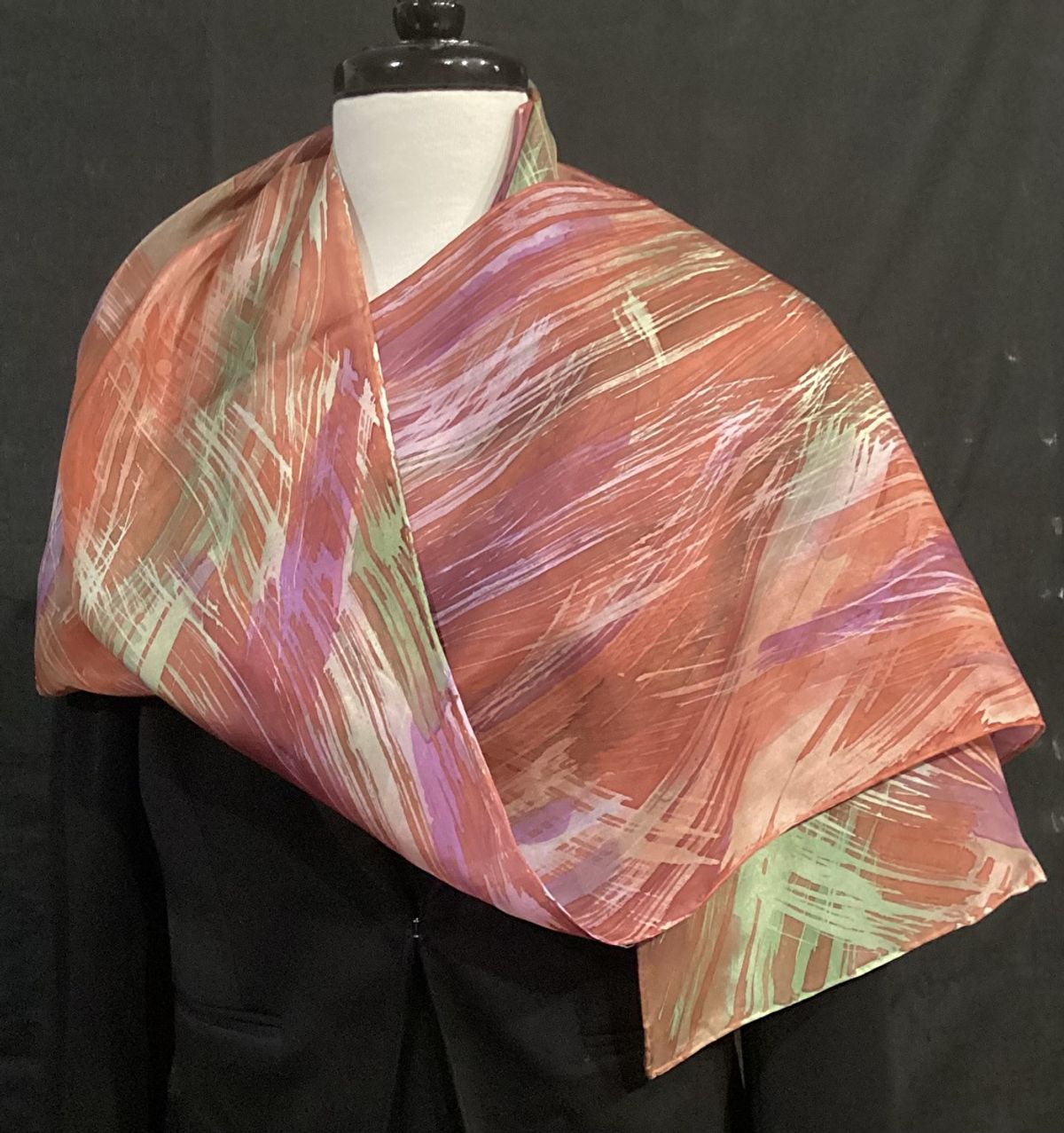 Batik Orange Purple Green Abstract — image 5