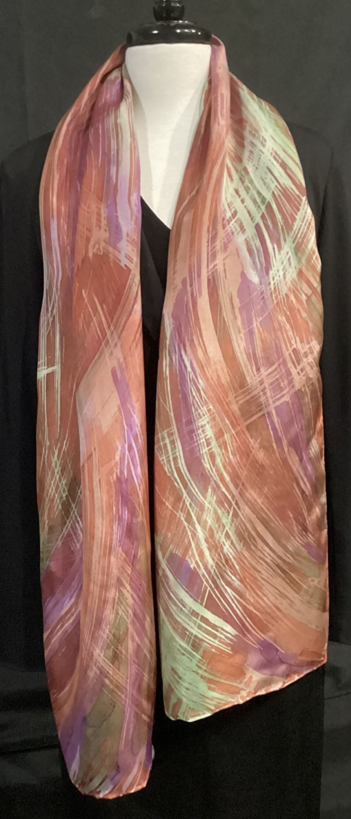 Batik Orange Purple Green Abstract — image 2