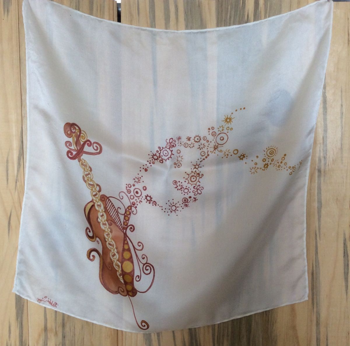 String Instrument on Silk Satin — image 3