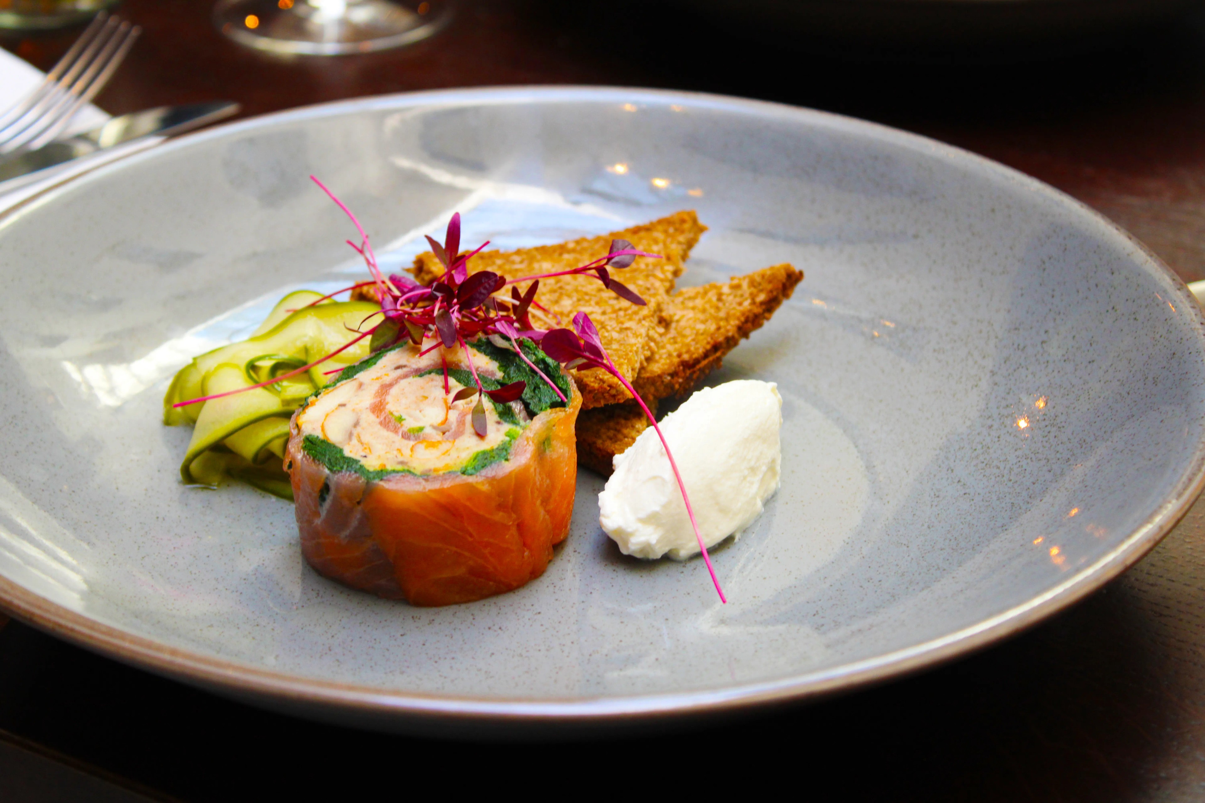 Elegant starter from The Brasserie seasonal menu
