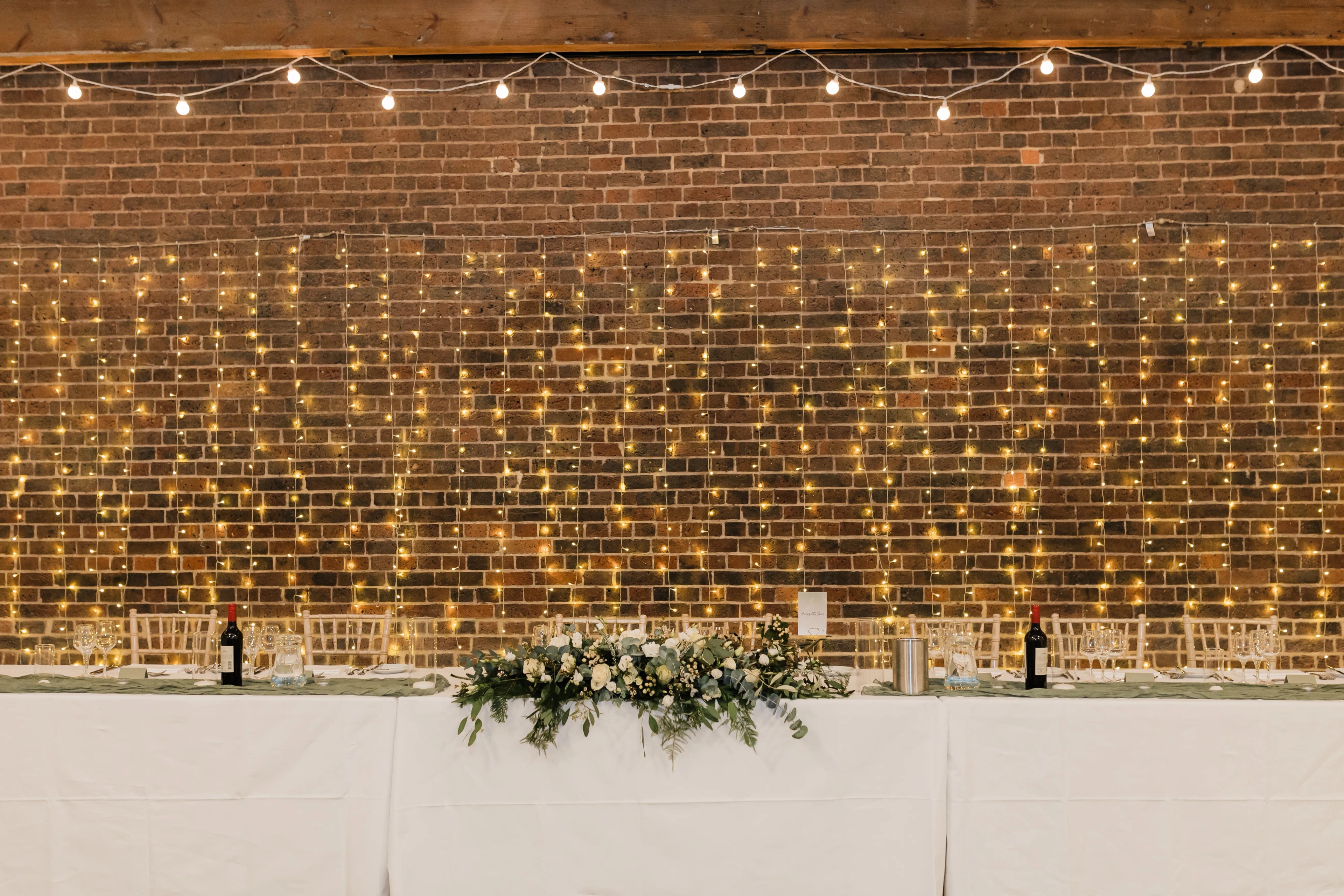 Beautiful wedding reception décor at One Warwick Park