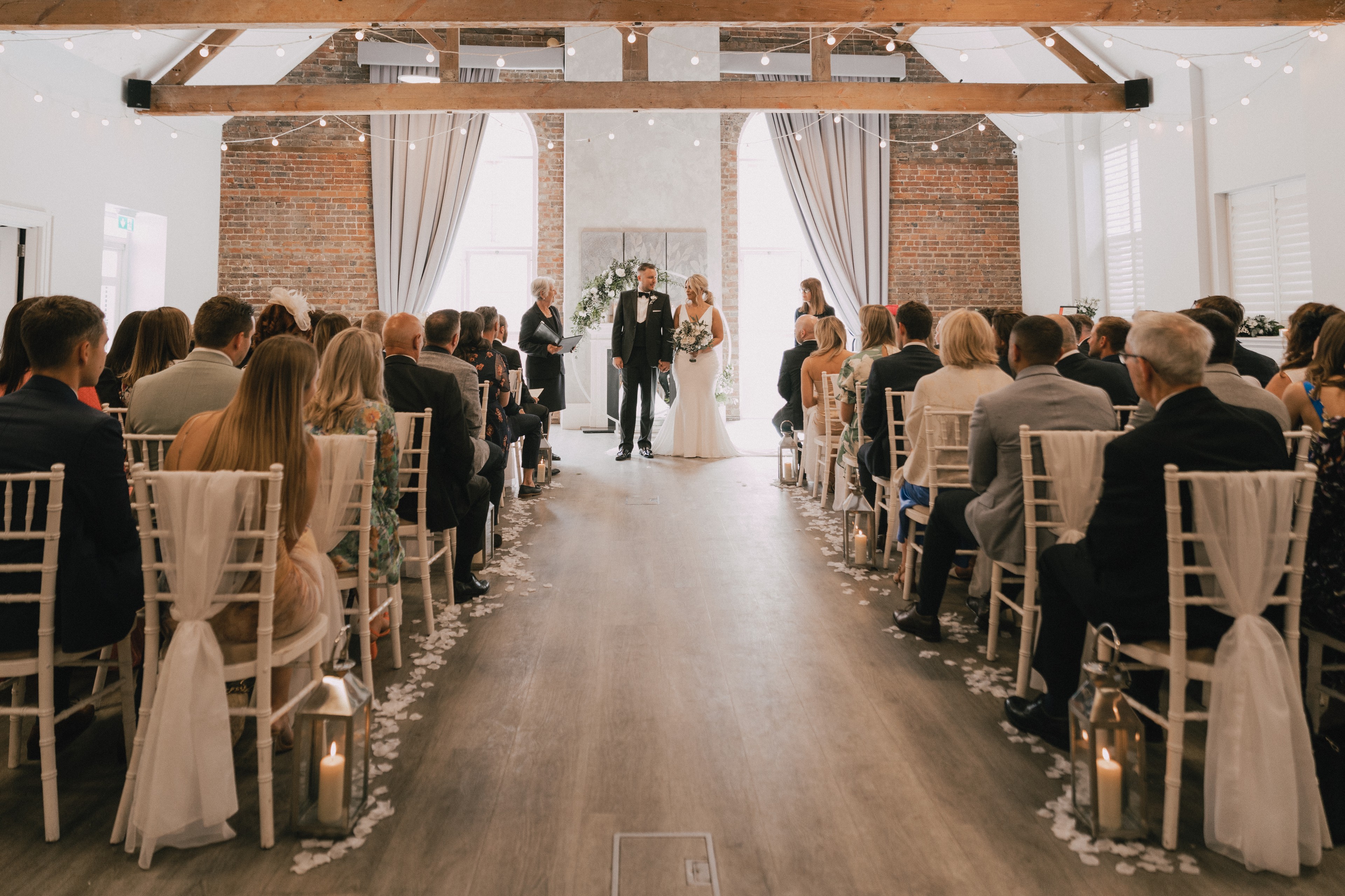 Wedding service in the ceremony room