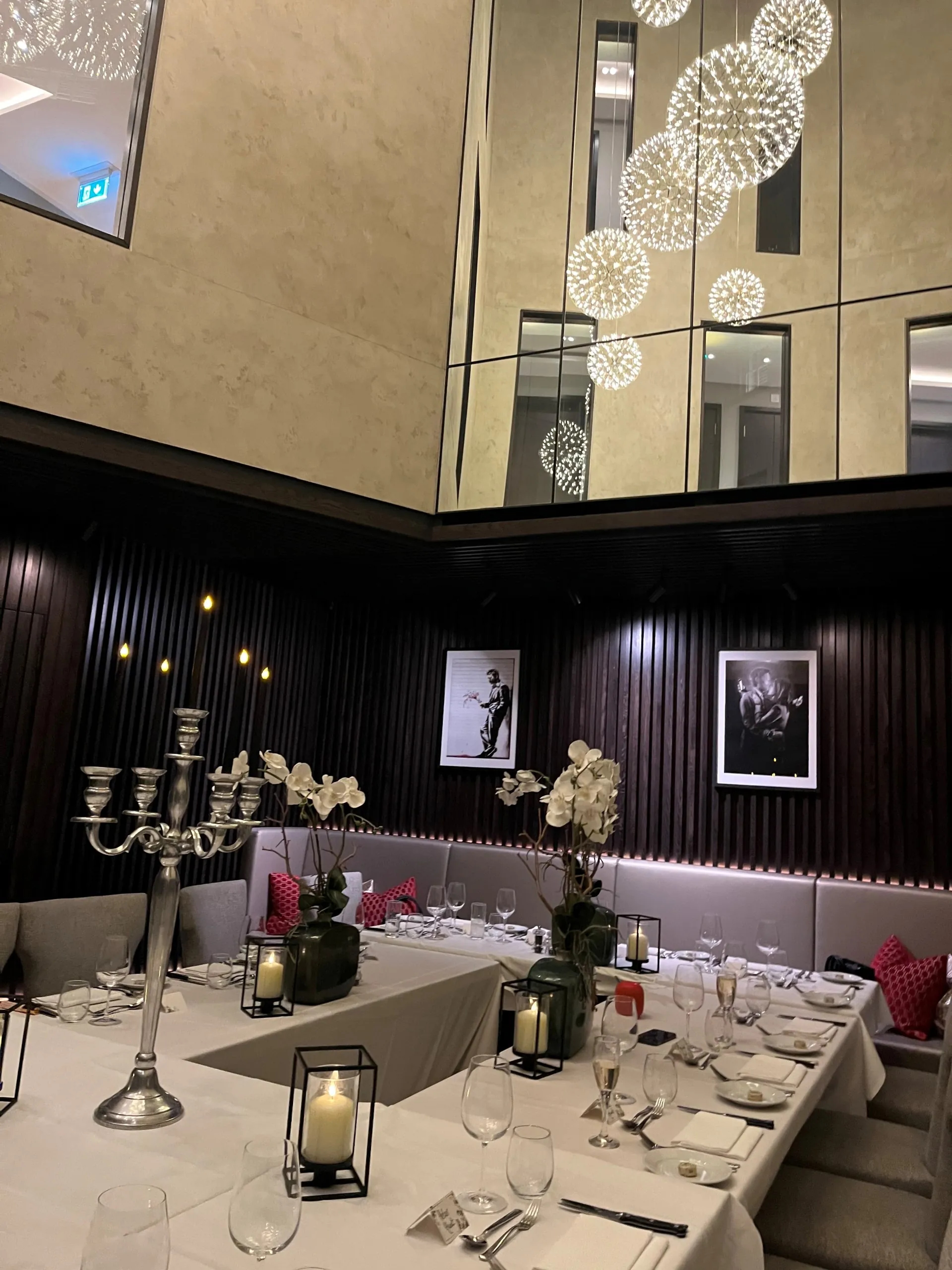 The Atrium set for a celebration at One Warwick Park