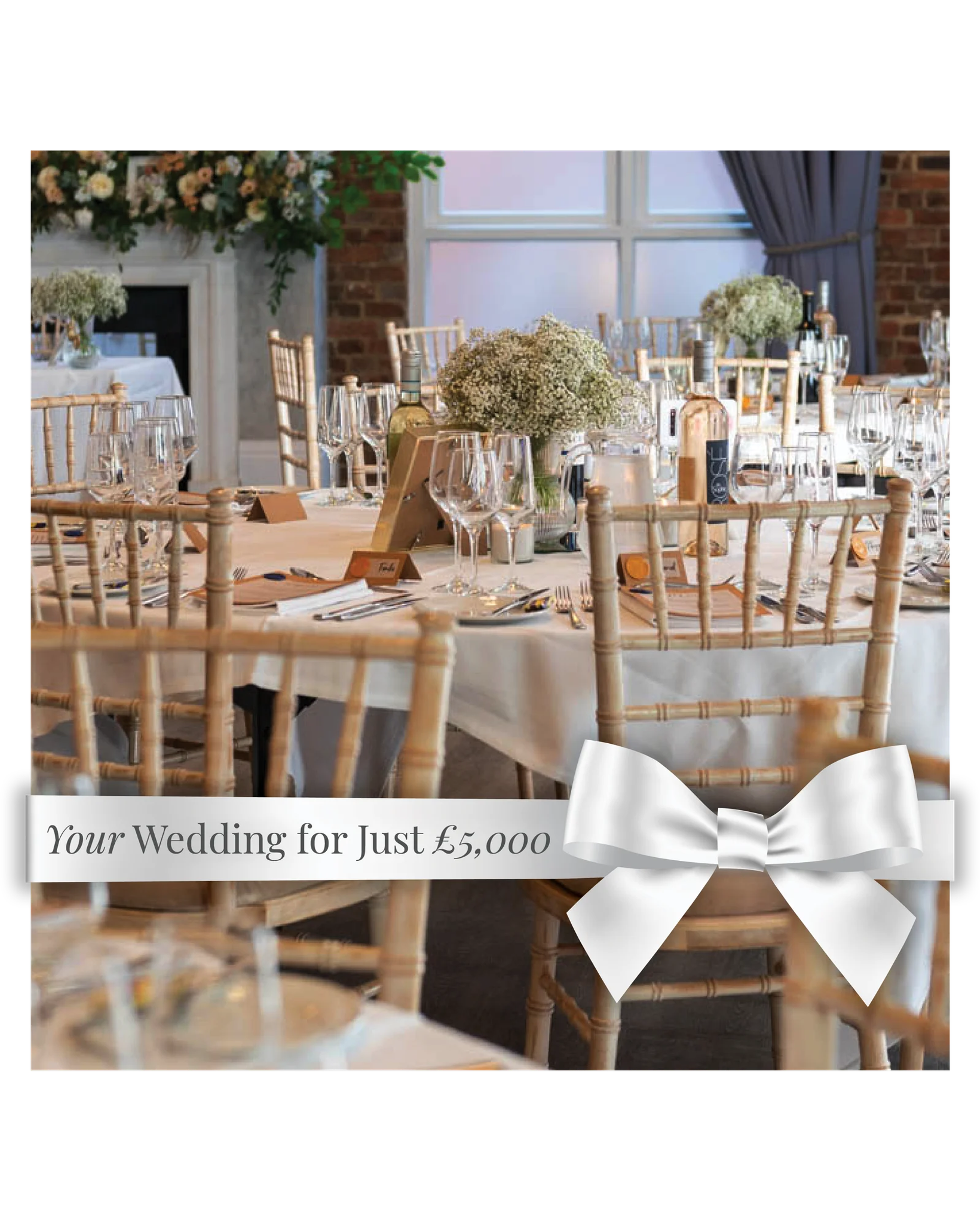 Your wedding for just £5,000. The Boutique Wedding Package at One Warwick Park.