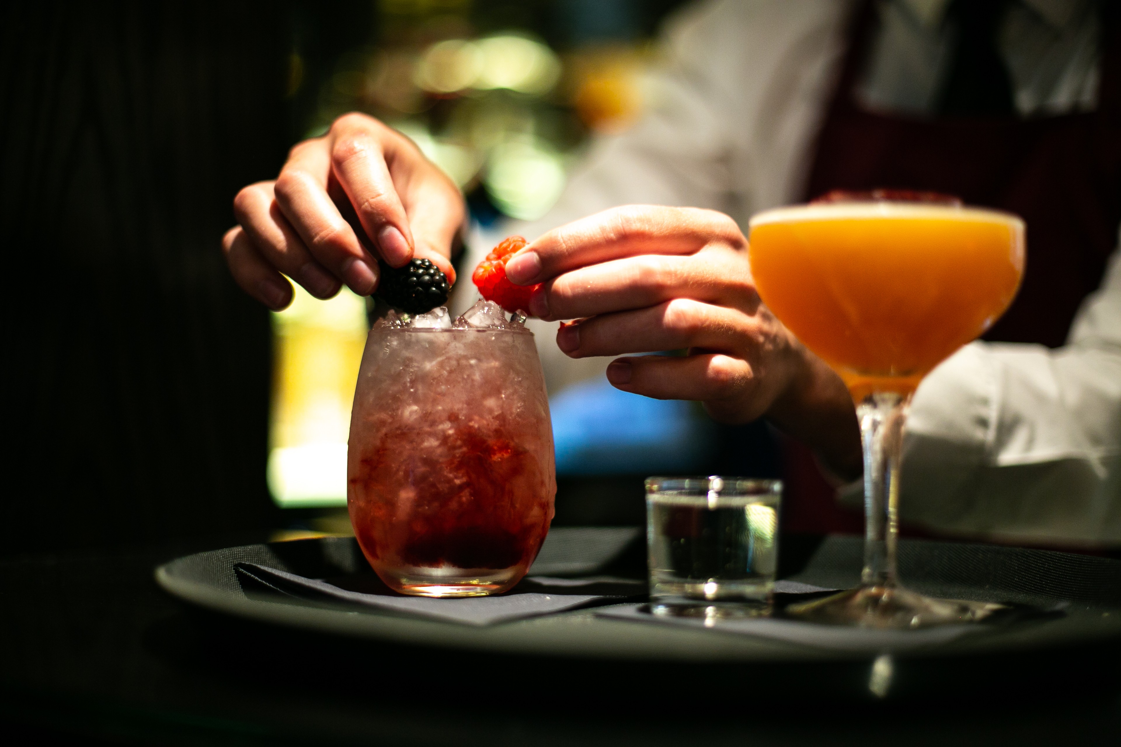 Cocktails and celebrations at the bar