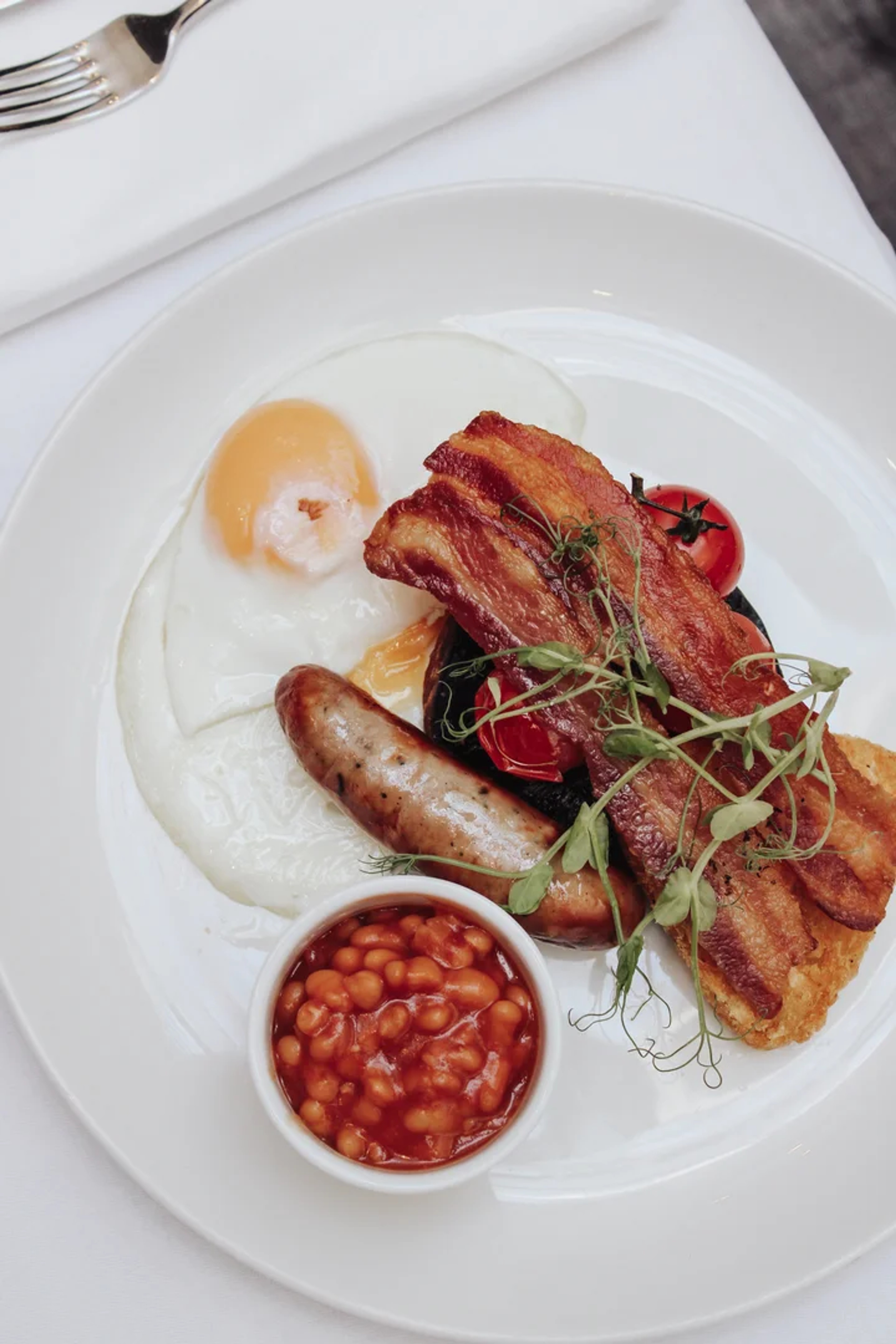 Continental breakfast with pastries and fresh fruit