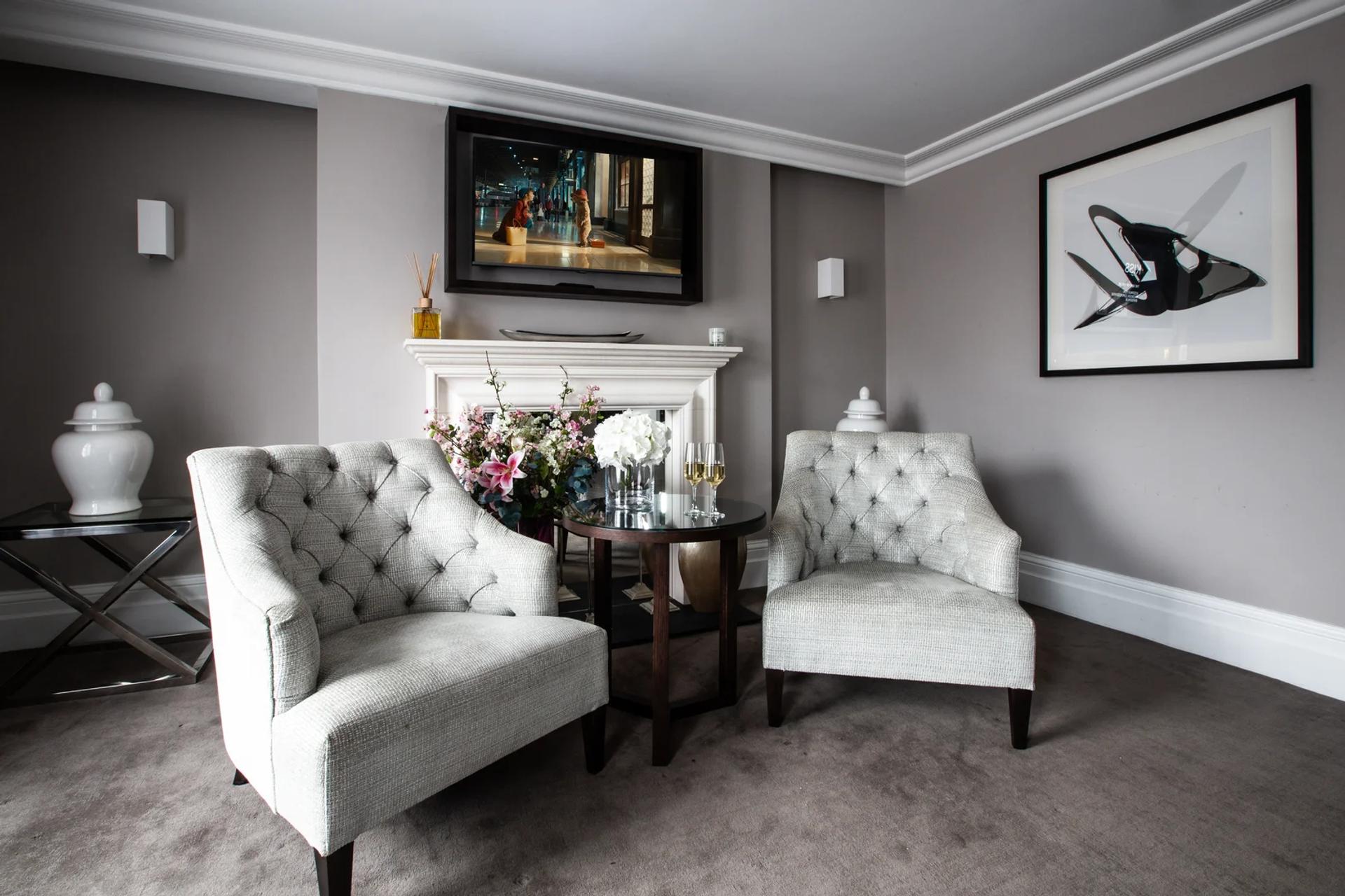 The elegant bridal suite at One Warwick Park