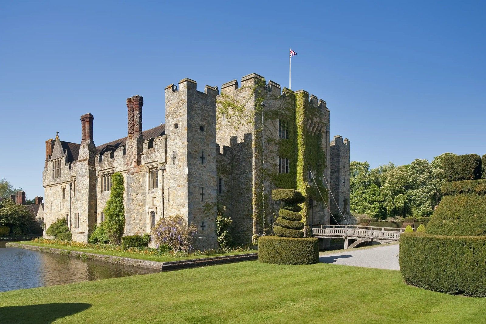 Hever Castle and gardens in the Kent countryside