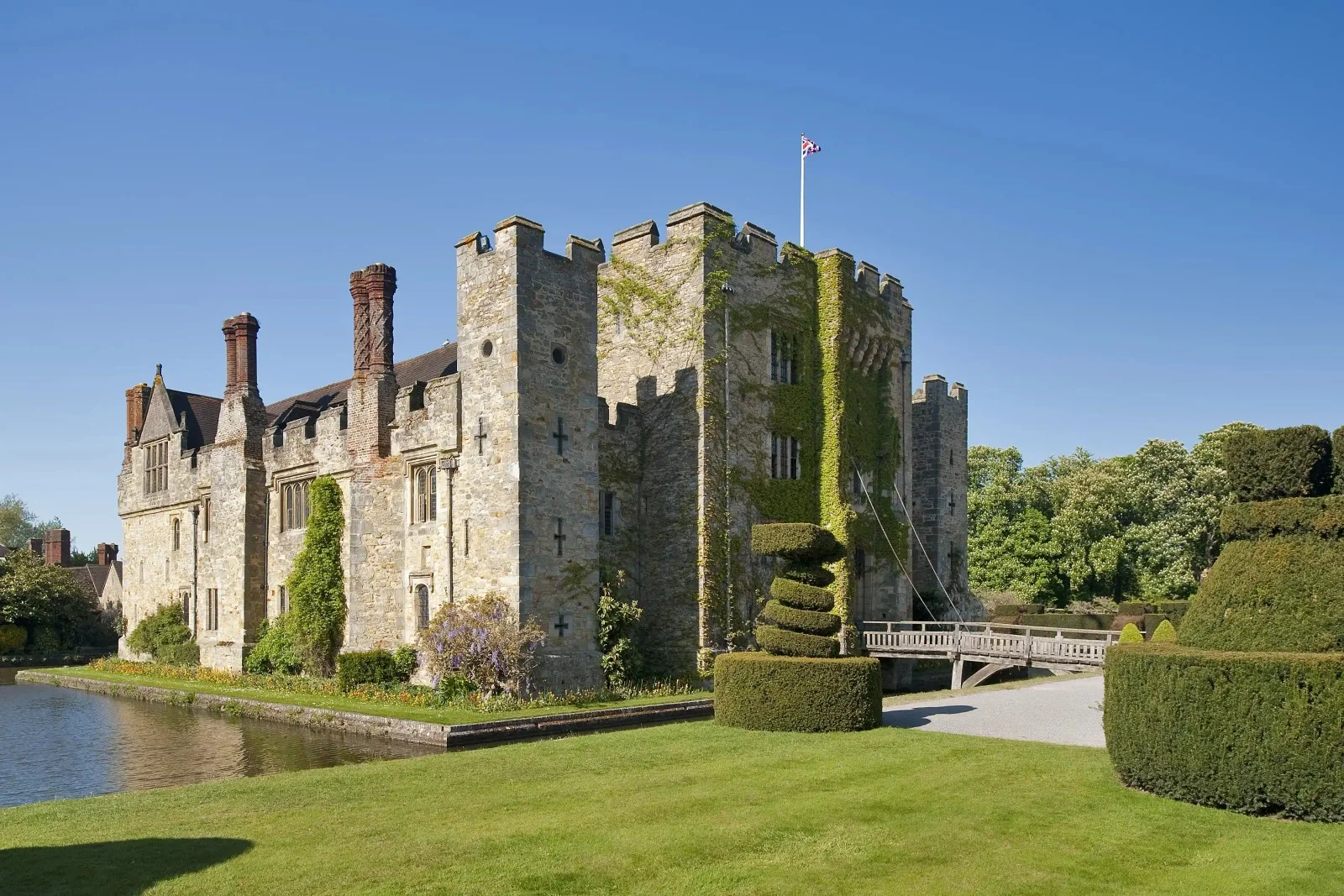 Hever Castle and gardens in the Kent countryside