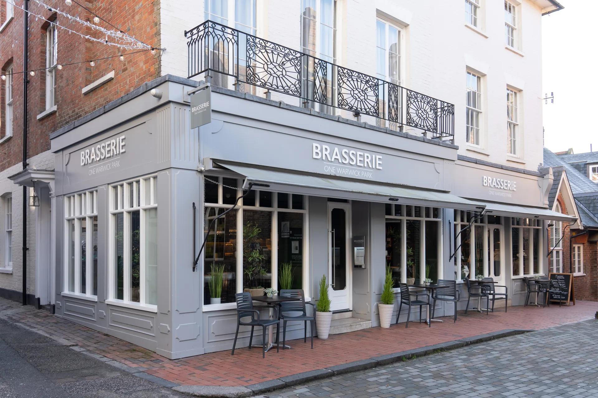The Brasserie exterior on Chapel Place, Royal Tunbridge Wells