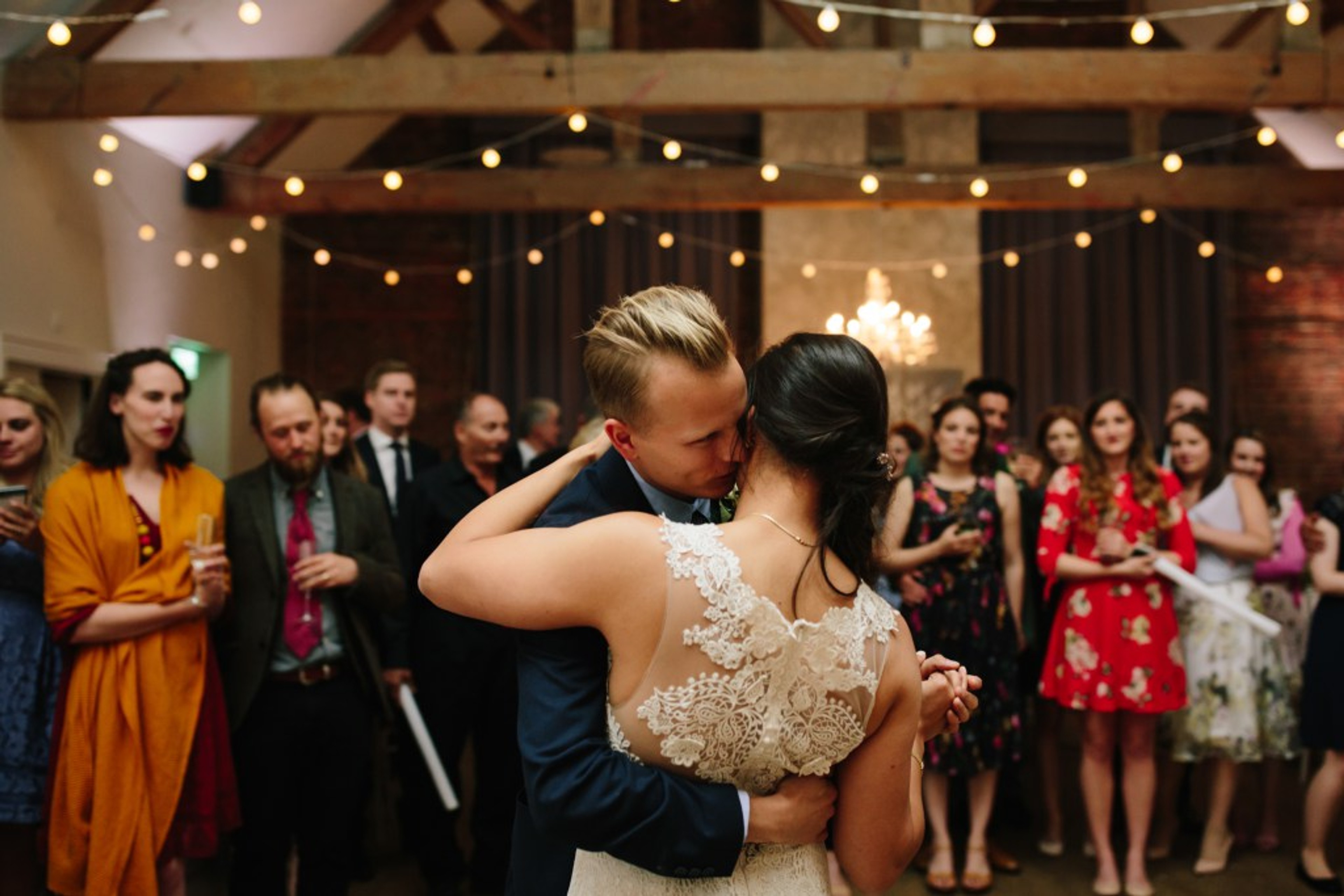 Wedding couple evening portrait