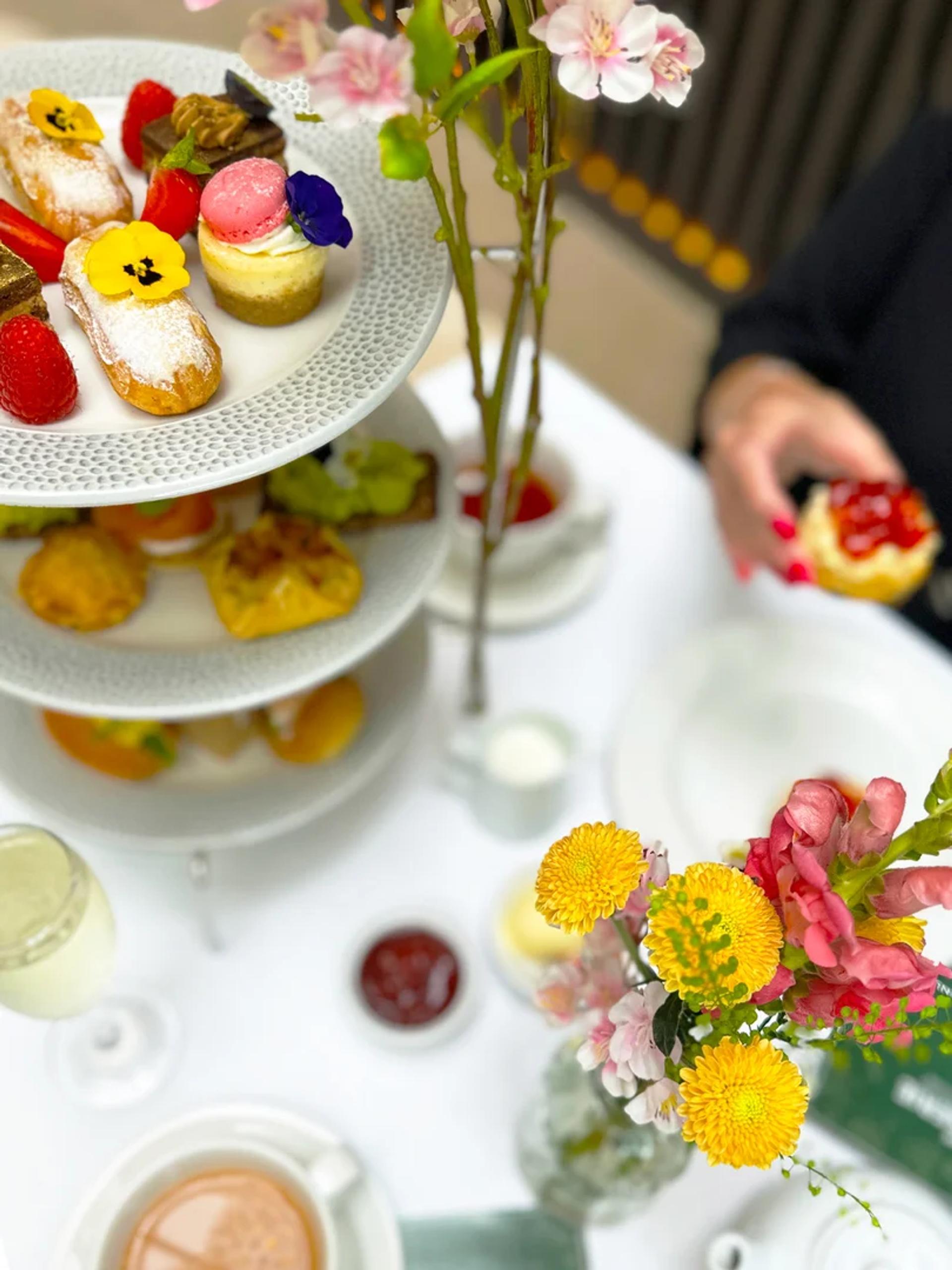 Light and fresh summer afternoon tea selection