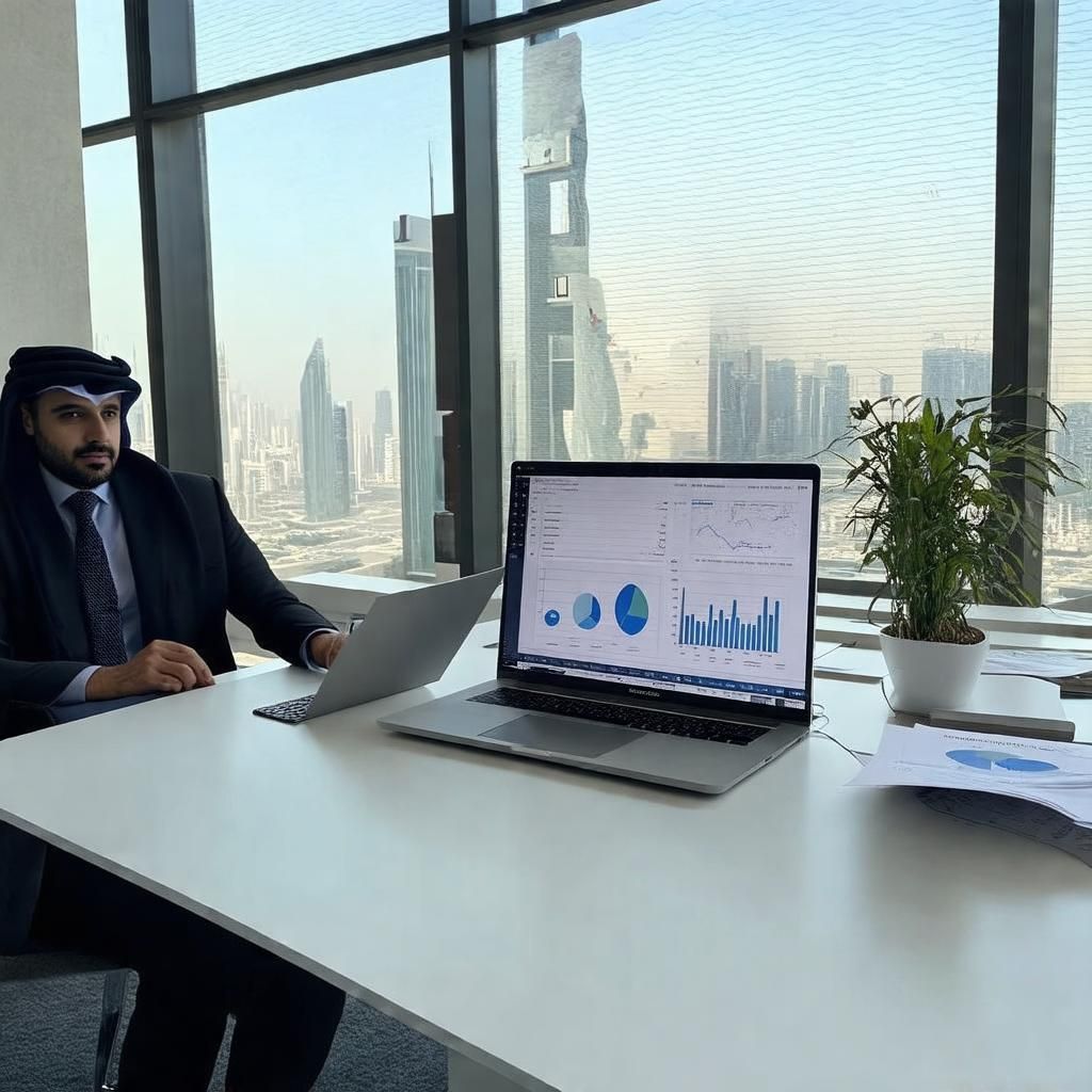 Riyadh office scene illustrating AI automation cost discussion for a small business