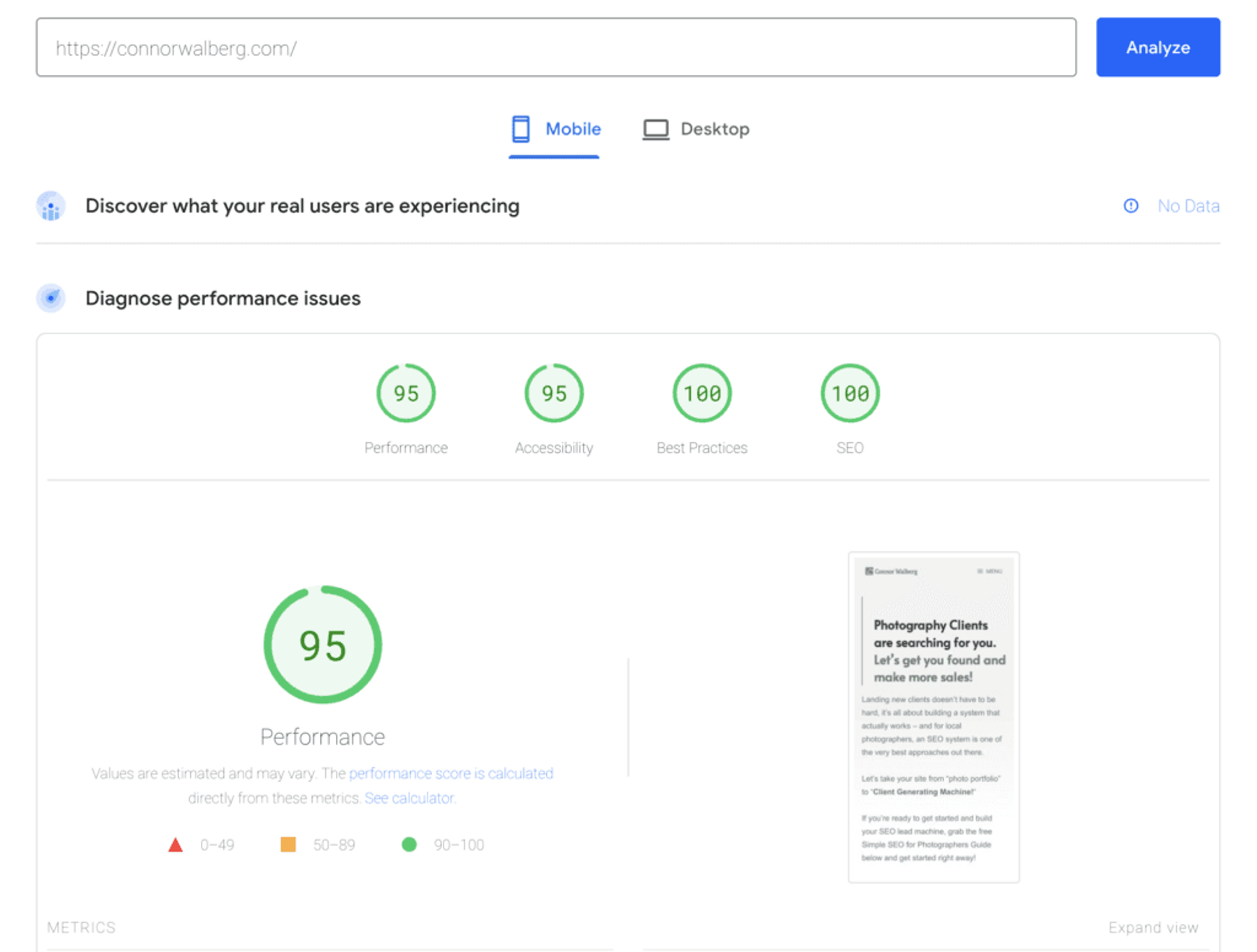 Pagespeed Insights