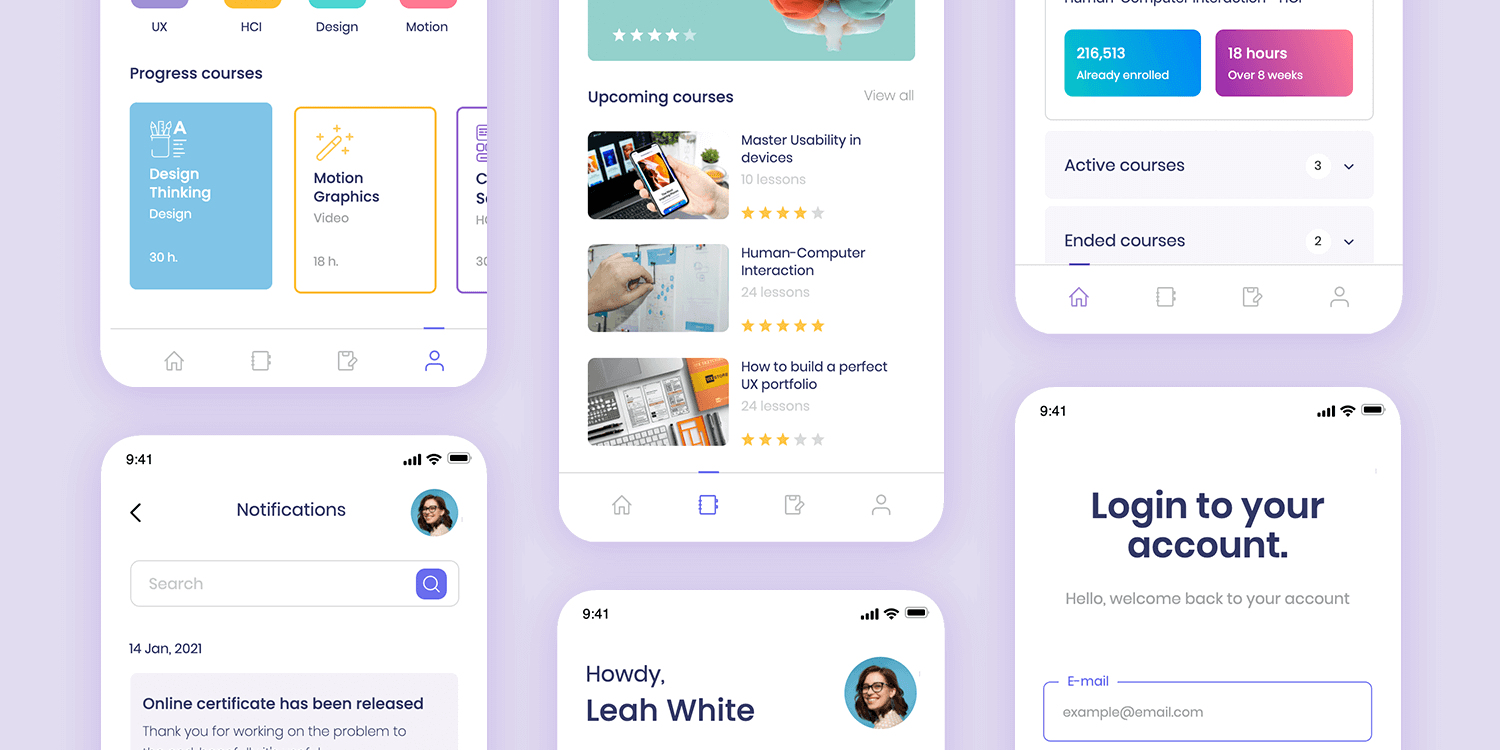 App mockups