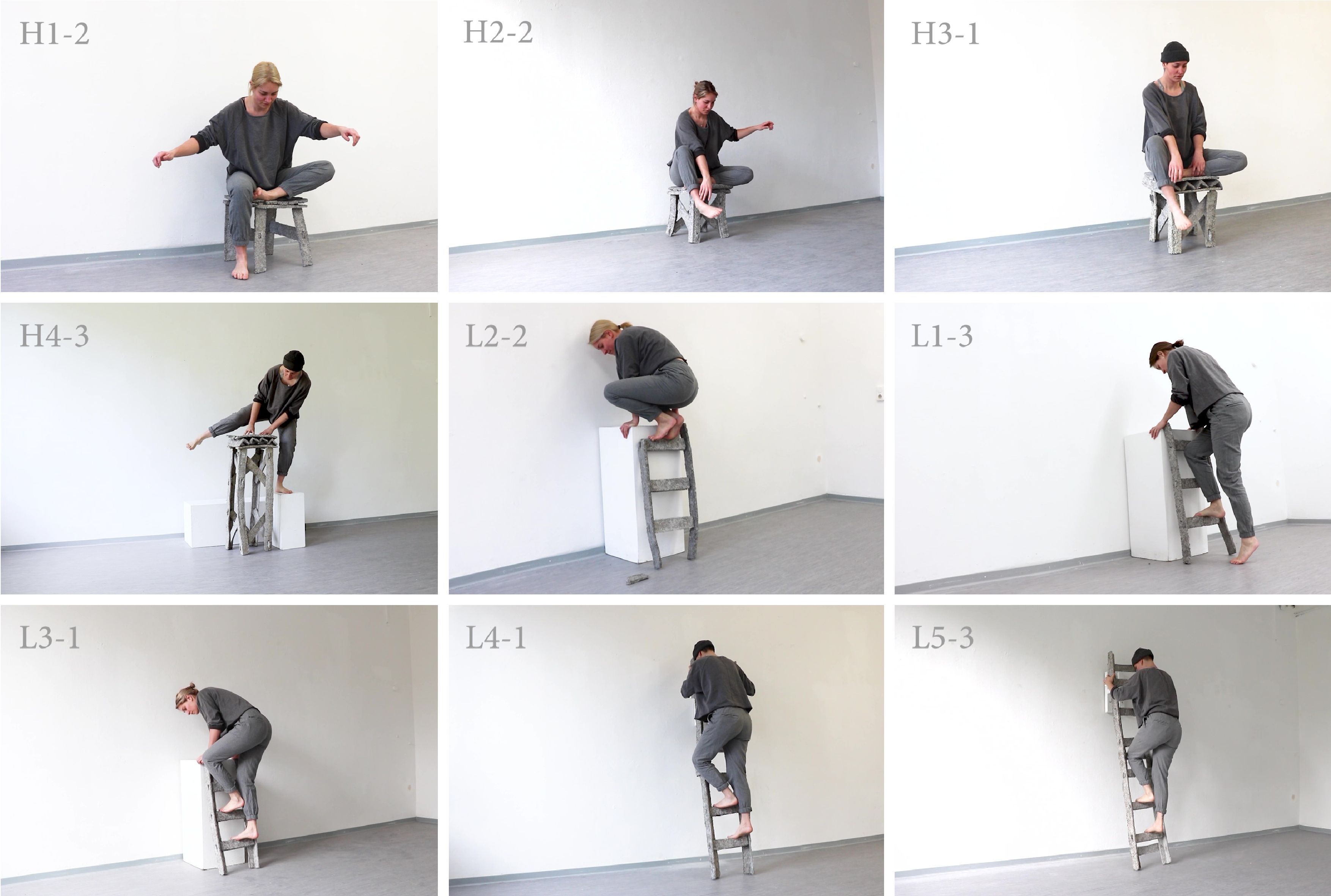 Dorothee Brübach, Grauarbeiten: Testobjektzusammenfassung, 2022, Videostills, Videolänge: 30:10 Minuten