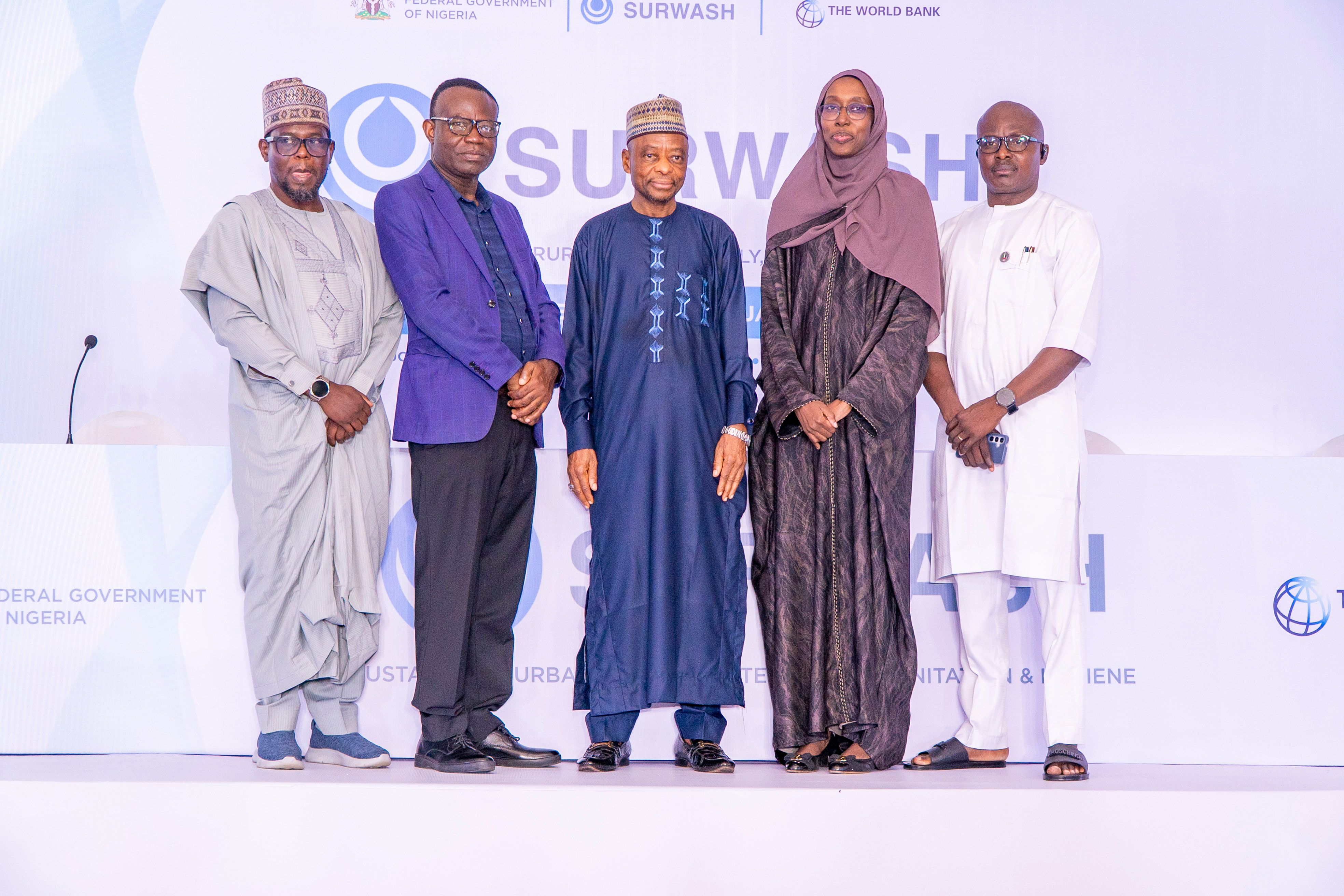 FMWR&S, PS, Engr. Ali Ibrahim Dallah, WB-TTL, Awa Diagne, Director, WQC&S, and Rep of the State Honourable Commissioners.