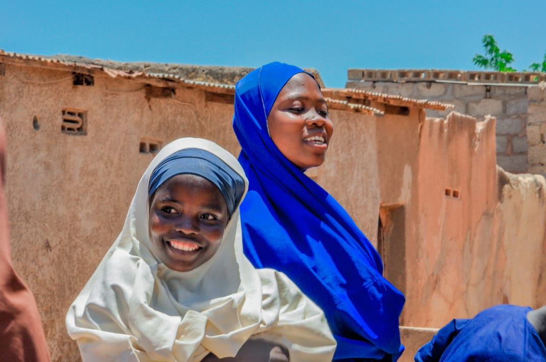Women displaying happiness