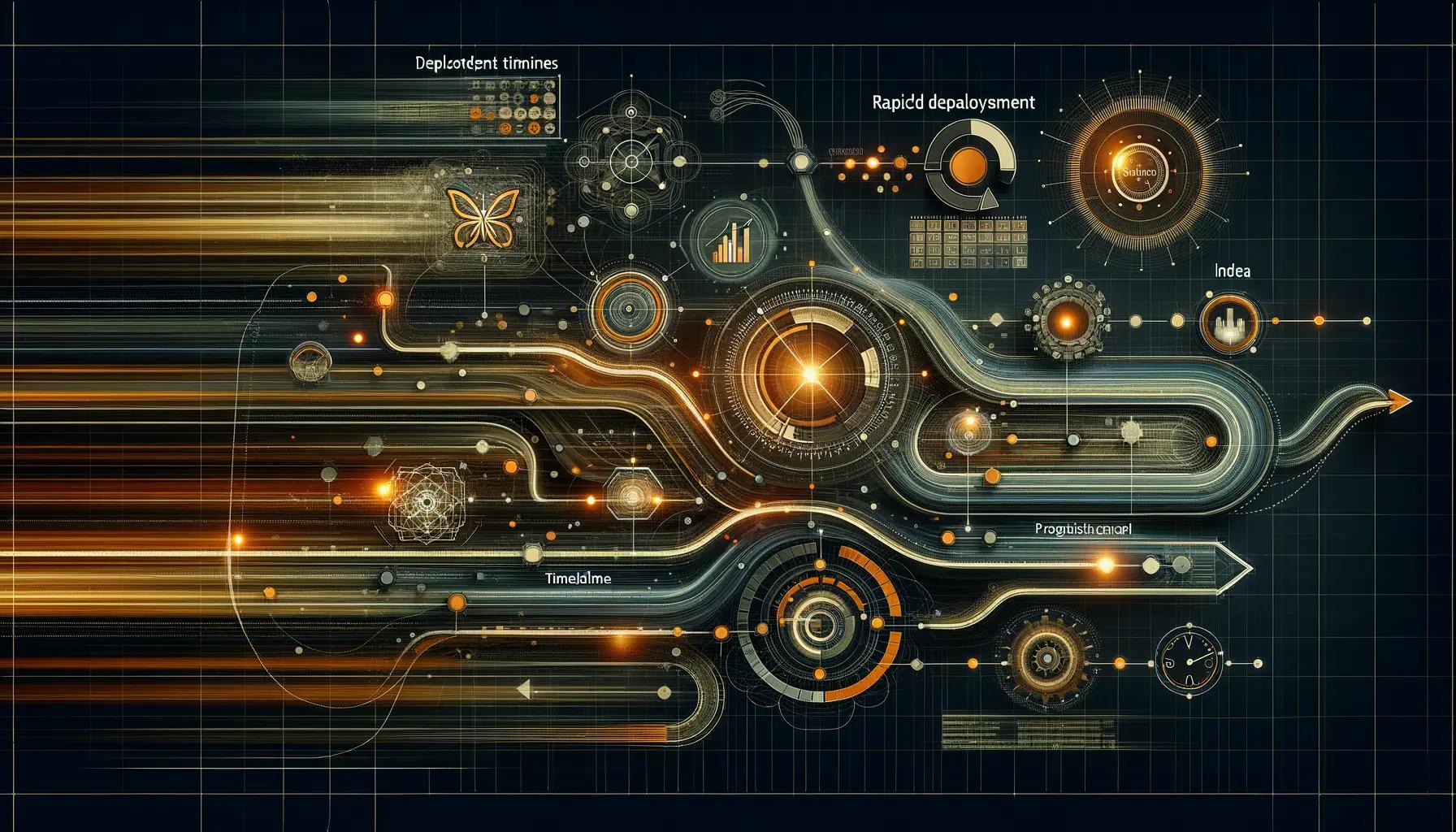 Timeline comparison showing 8-month industry average versus 2-6 week experienced agency deployment