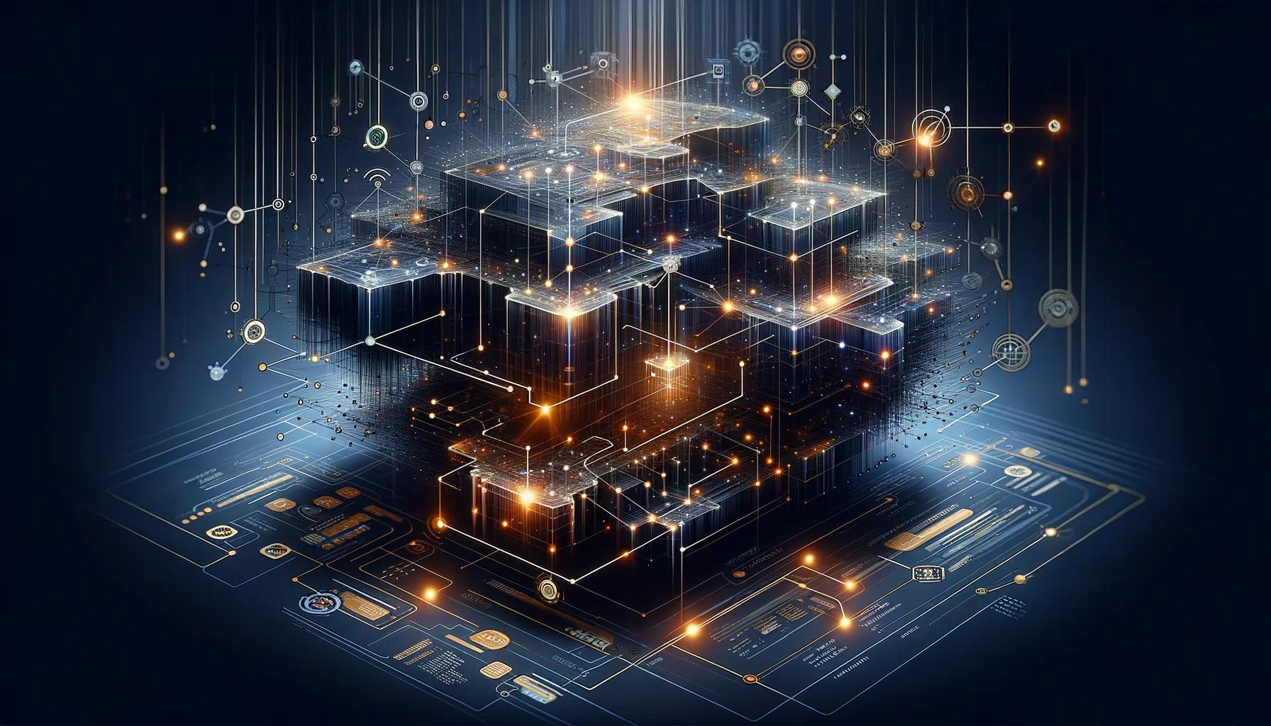 Iceberg diagram with model selection above water and infrastructure layers beneath the surface