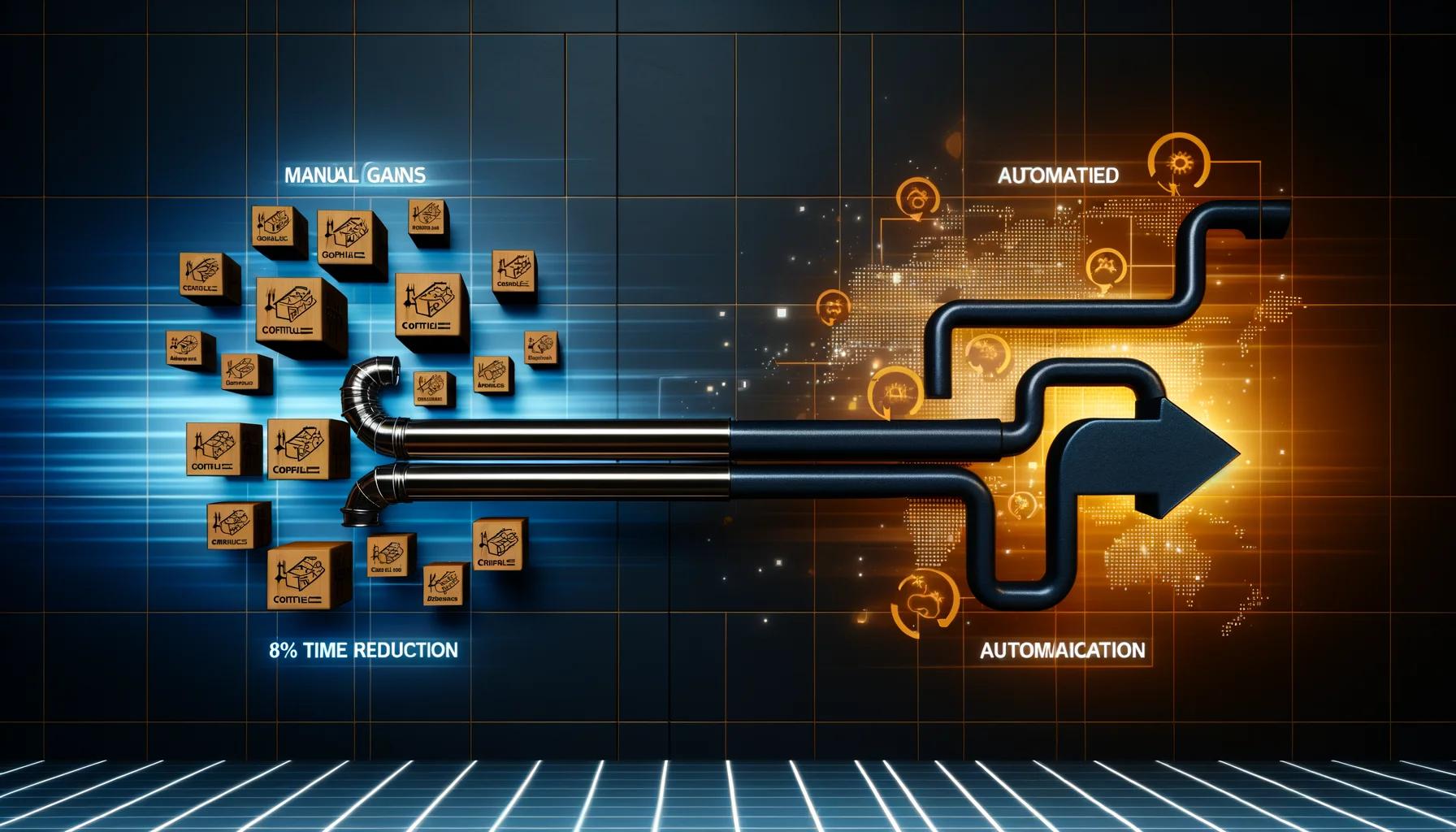 CMS migration workflow with AI automating content transformation and redirect mapping