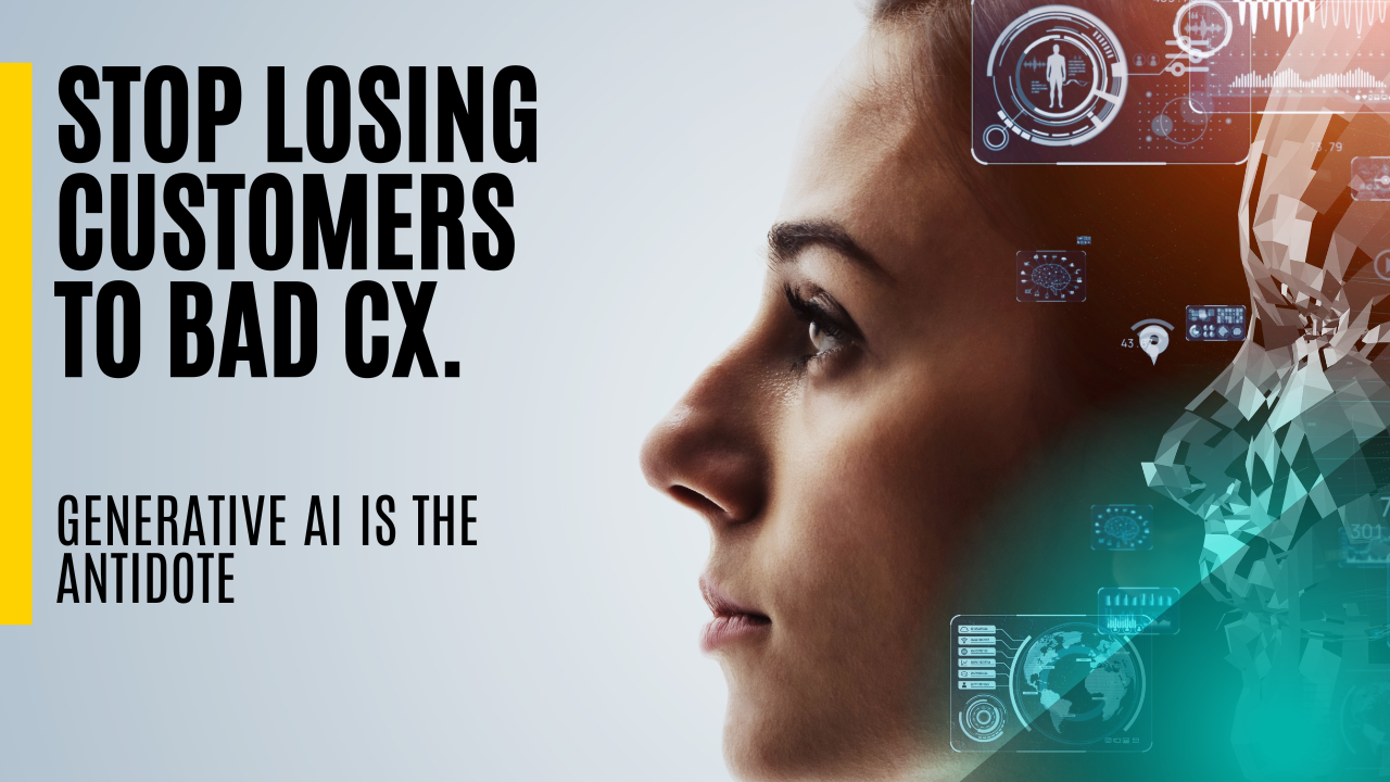 AI-powered customer experience system showing personalized interactions across chat, email, and support channels