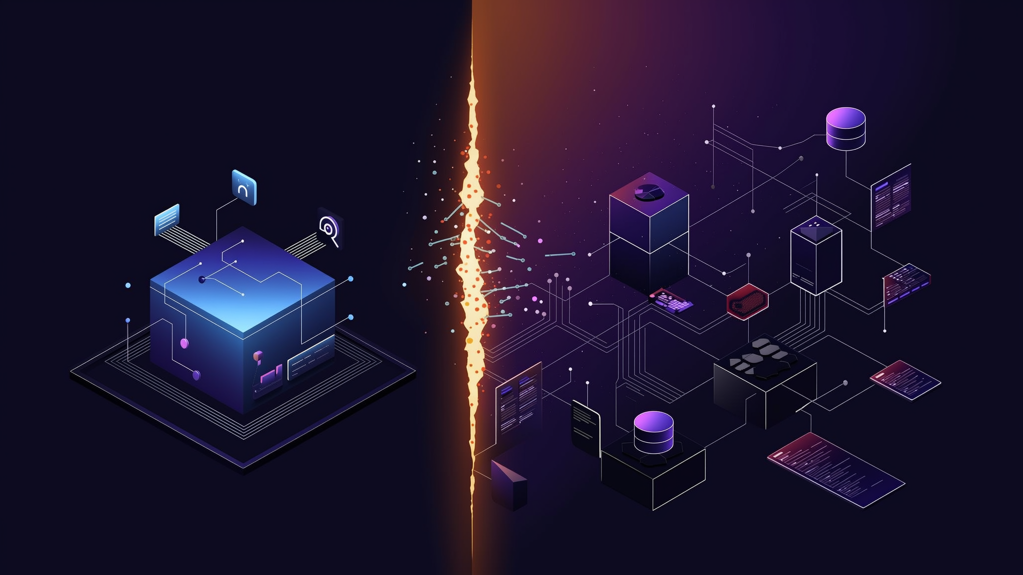 Gap illustration between generic AI tool capabilities and specific business workflow requirements