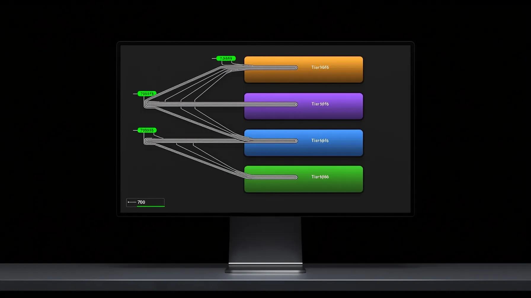 Four-tier model routing diagram directing tasks to scripts, Sonnet, Opus, or pipelines by complexity