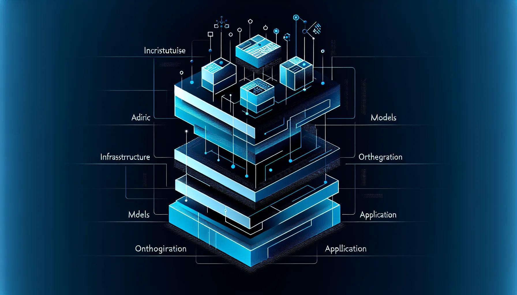 Layered enterprise AI architecture from foundation models through frontend and security tiers