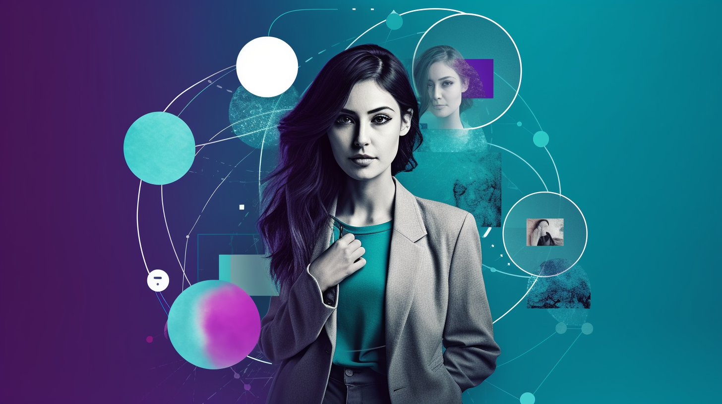 Structured content blocks flowing through a B2B website funnel with conversion indicators